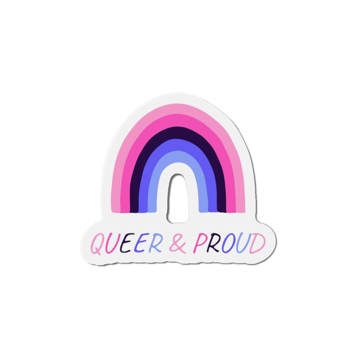 Colorful Rainbow Shape Omnisexual Pride Flag Happy Pride Day Lgbtqia Community Pride Month Vector Hand Drawn Doodle Posters Stickers Logo Cards (1) Die Cut Magnets - Image 7