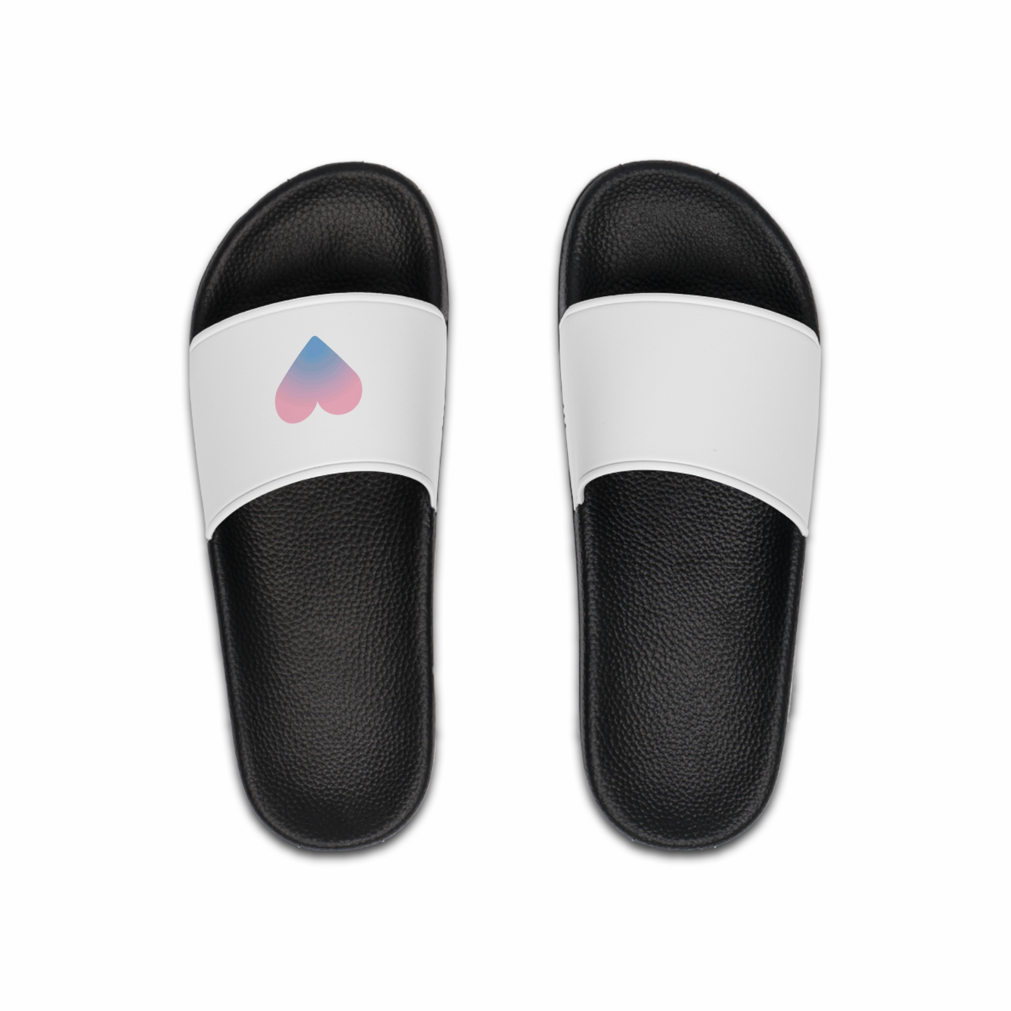 Gradient Heart Symbol Love Affection Mens Slide Sandals