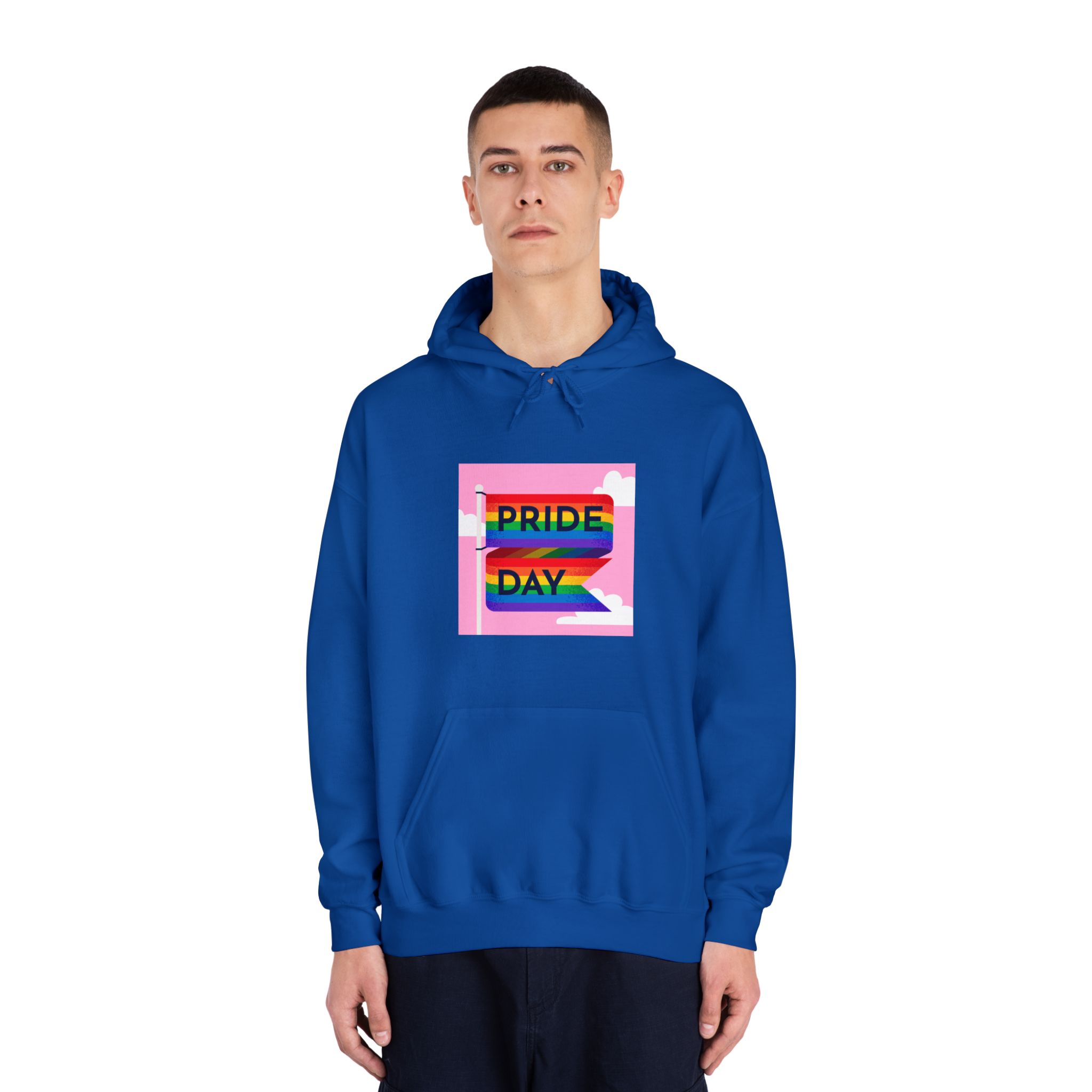 Pride Day Flag Illustration Unisex Dryblend Hooded Sweatshirt - Image 27