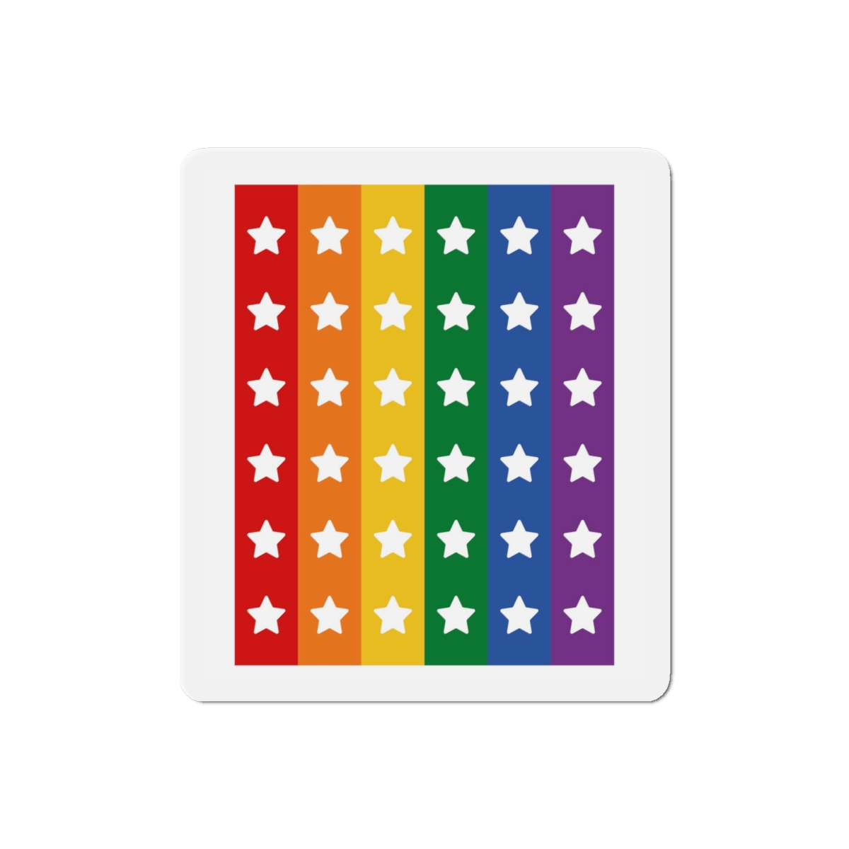Lgbt Pride Month June Lesbian Gay Bisexual Transgender Lgbtq Flag Rainbow Vector(3) (1) Die Cut Magnets - Image 13