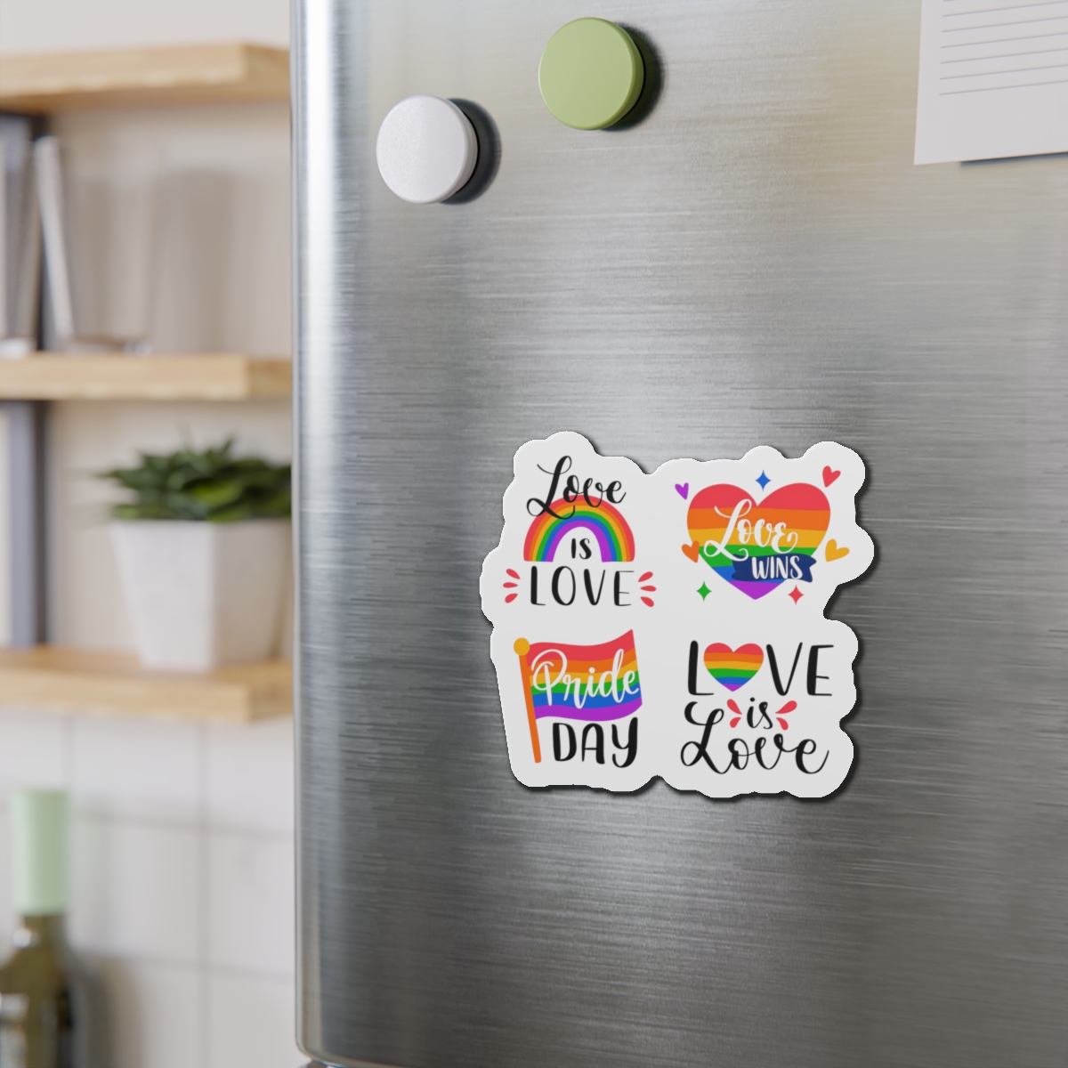 Hand Drawn Pride Day Label Collection Die Cut Magnets - Image 12