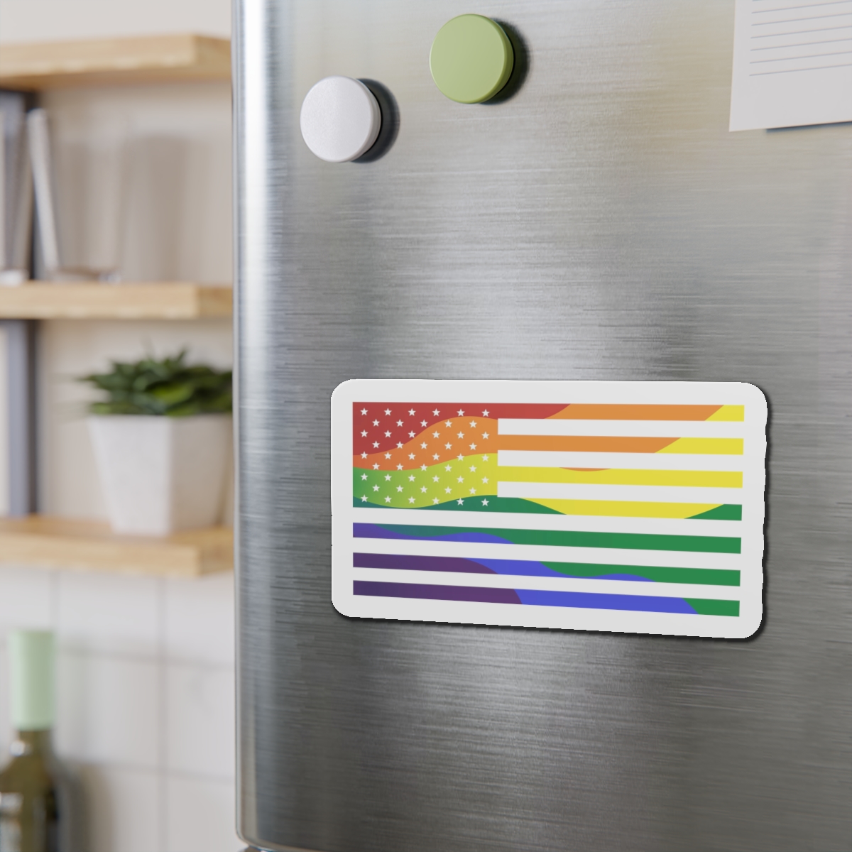 Pride Month America Concept Us Pride Month Flag Die Cut Magnets - Image 15