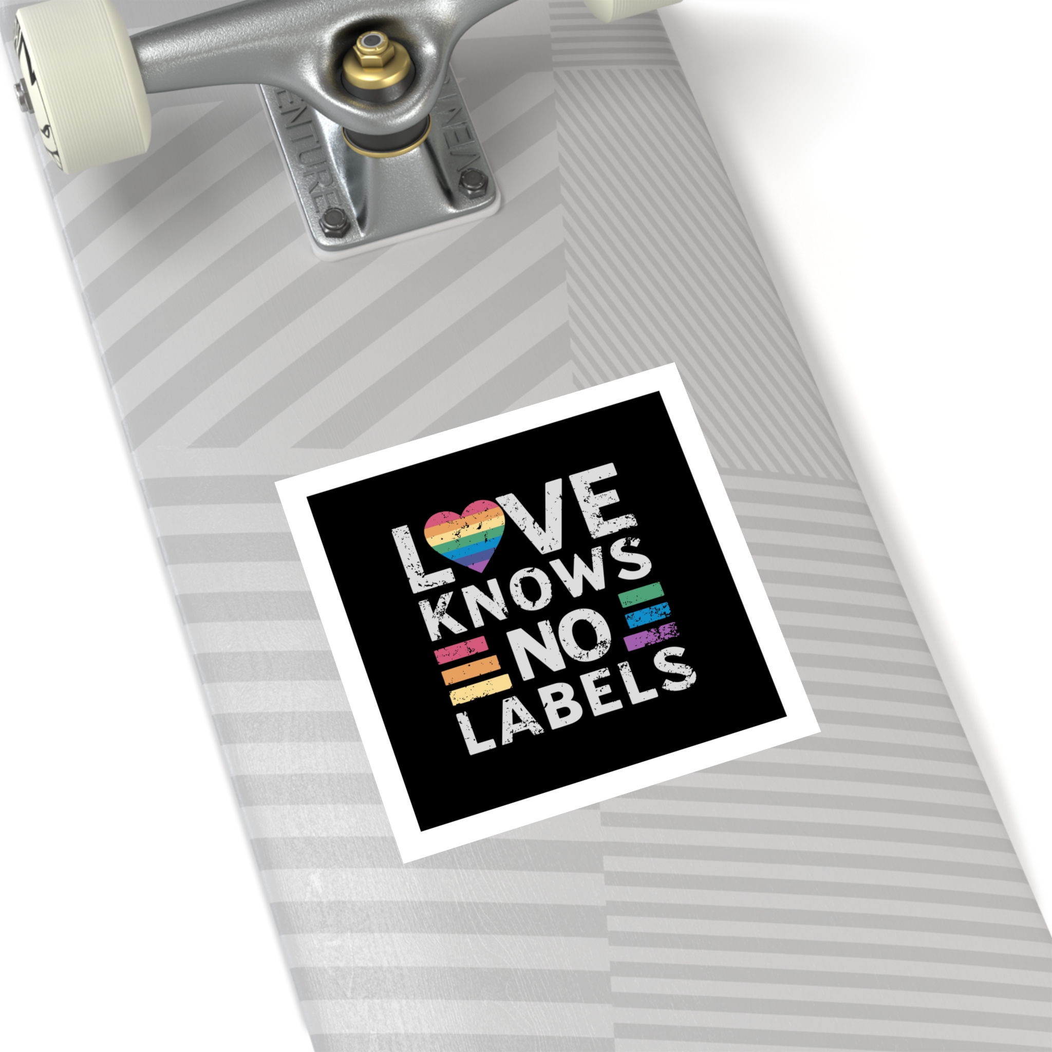 Love Knows No Labels Happy Pride Month Laminate Stickers Square - Image 36