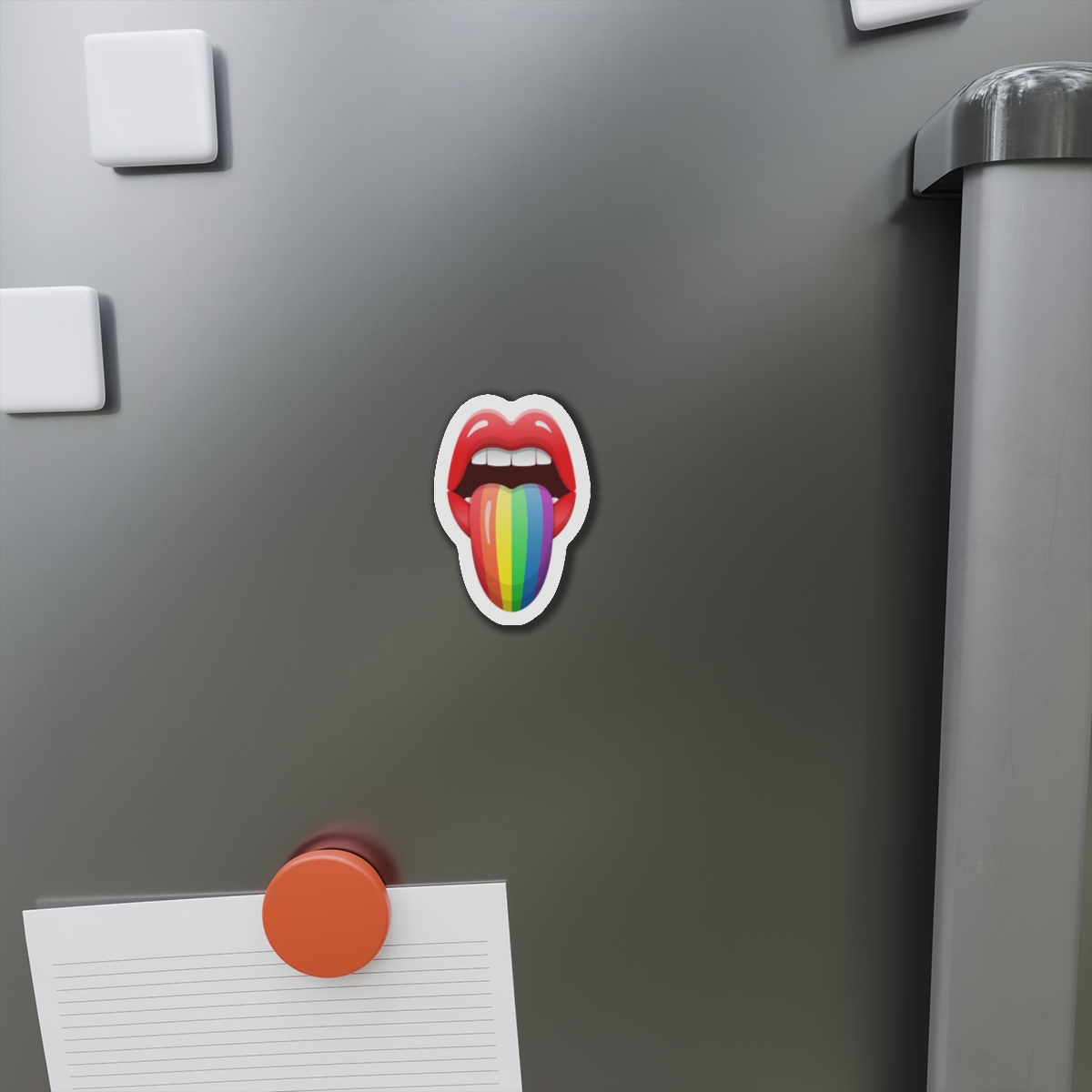 Lgbt Lips With Rainbow Color Tongue Die Cut Magnets - Image 5