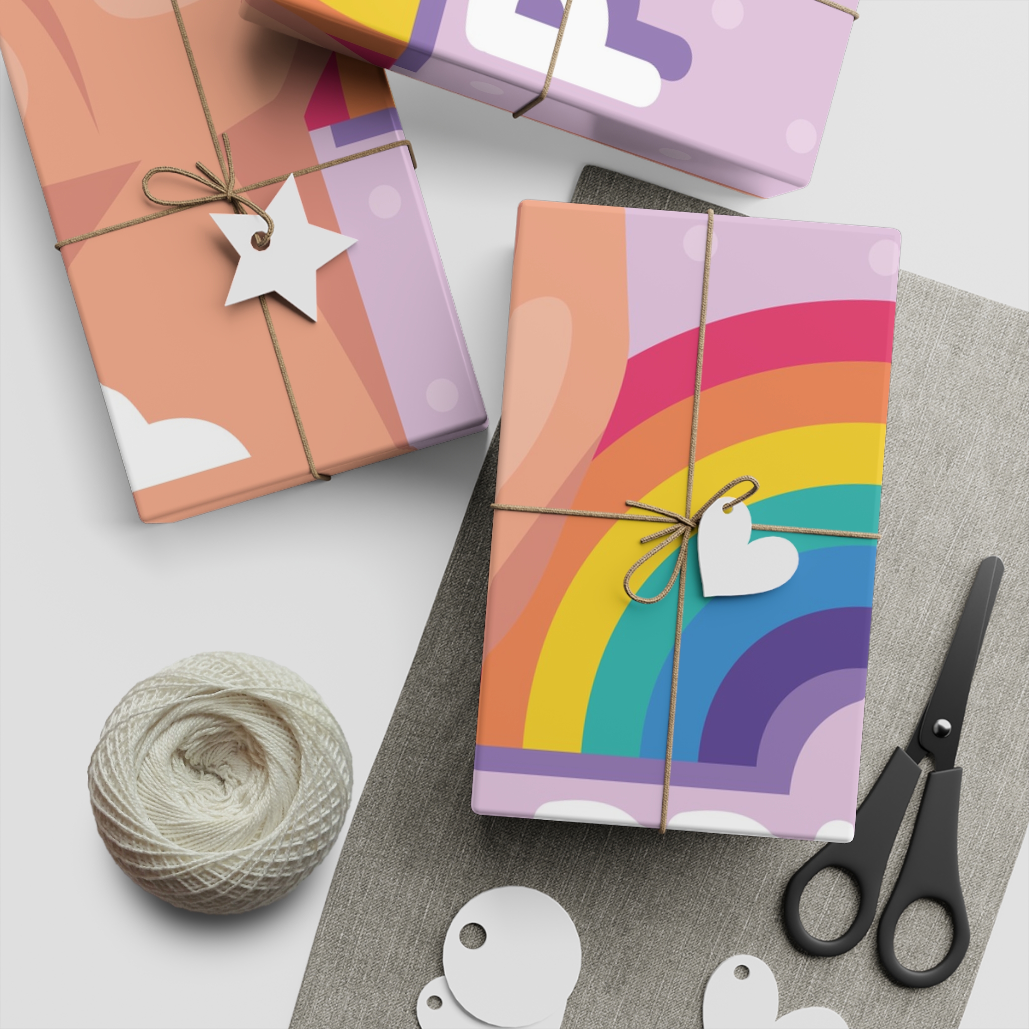Pride Lettering With Rainbow Card Gift Wrapping Paper Sheets 1pc - Image 5