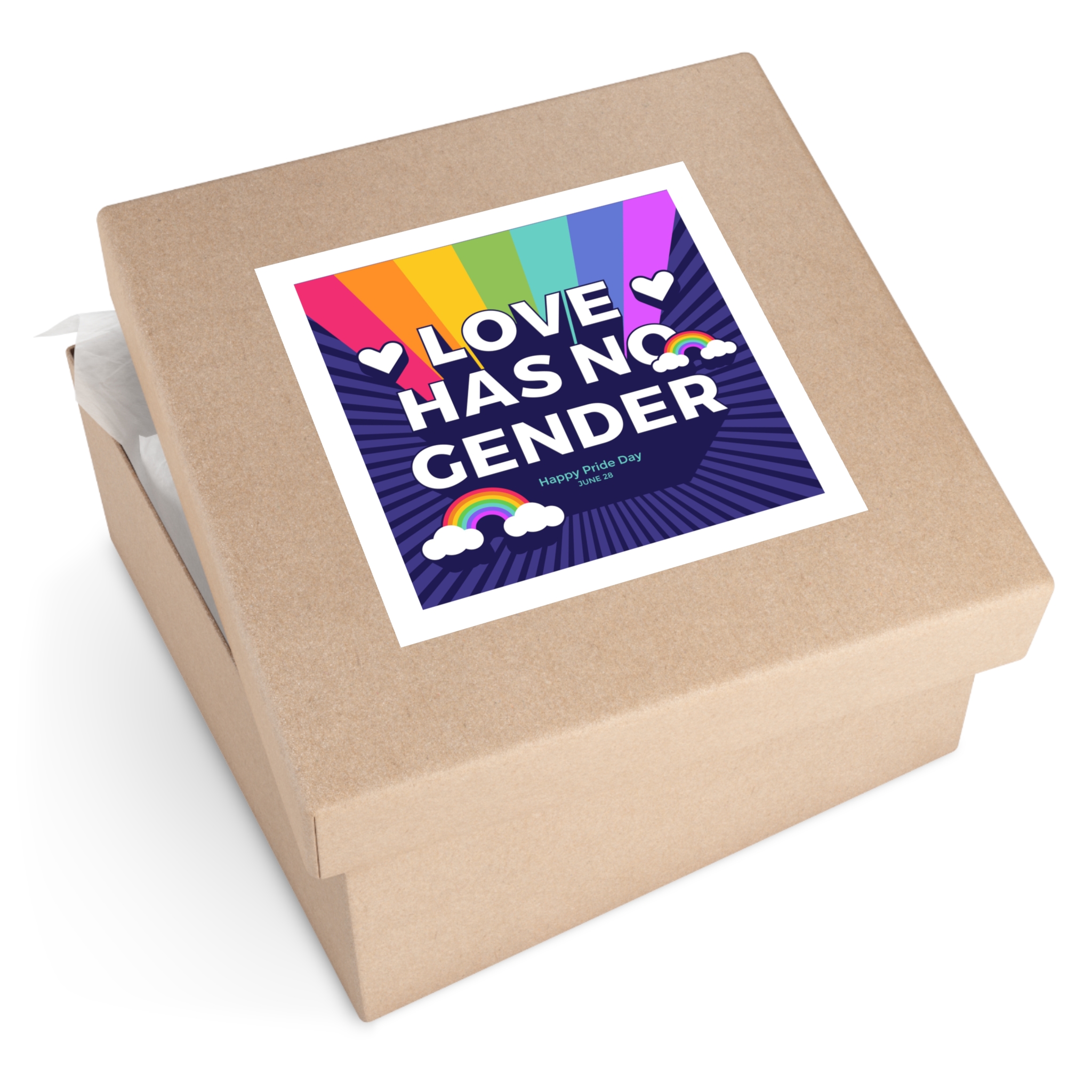 Pride Day Concept(3) Laminate Stickers Square - Image 59