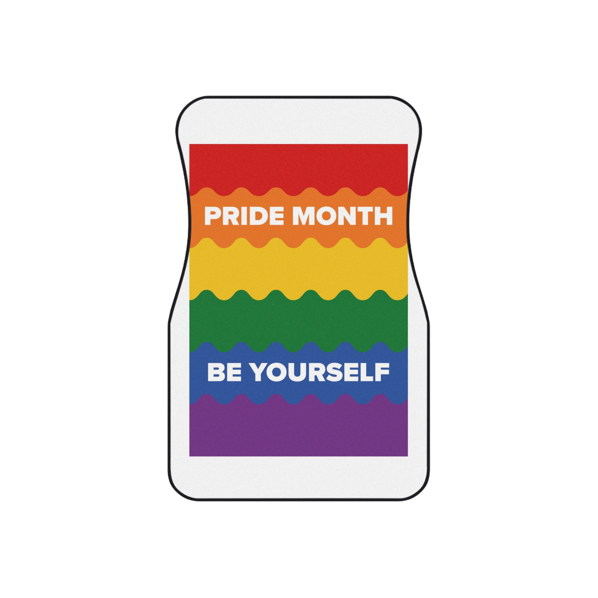 Lgbt Pride Month June Lesbian Gay Bisexual Transgender Lgbtq Flag Rainbow Vector Car Mats Set Of 4 - Image 2