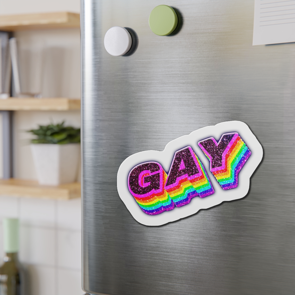 Gay Word Rainbow 3d Png Word Art Die Cut Magnets - Image 15