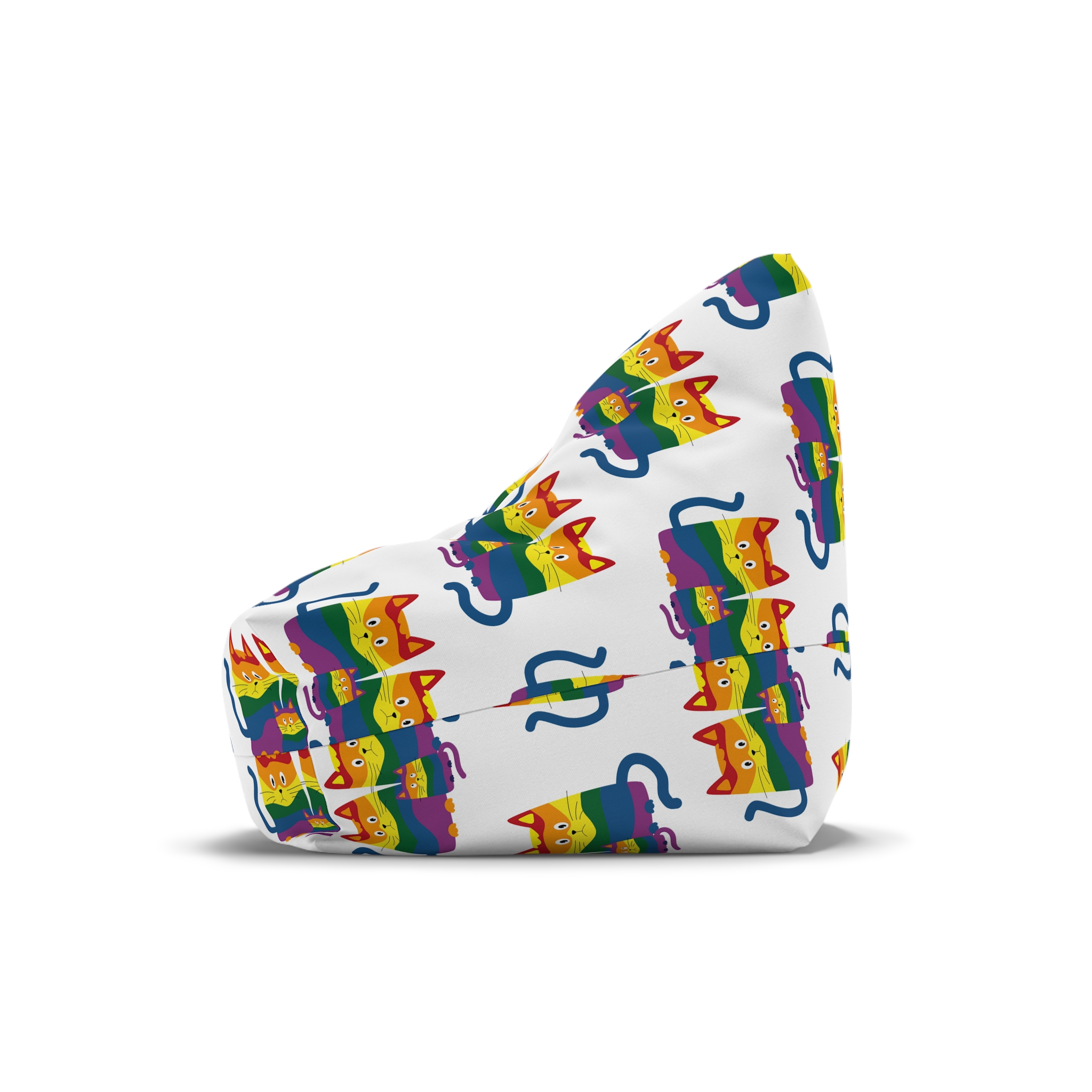 Lgbt Cats Samesex Love Like Everyone Else Cute Cartoon Cats Vector Copyspace Bean Bag Chair Cover - Image 4