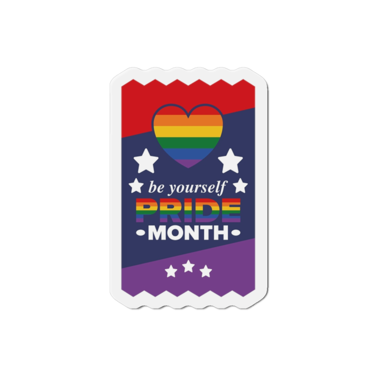 Lgbt Pride Month June Lesbian Gay Bisexual Transgender Love Lgbtq Flag Rainbow Vector Die Cut Magnets