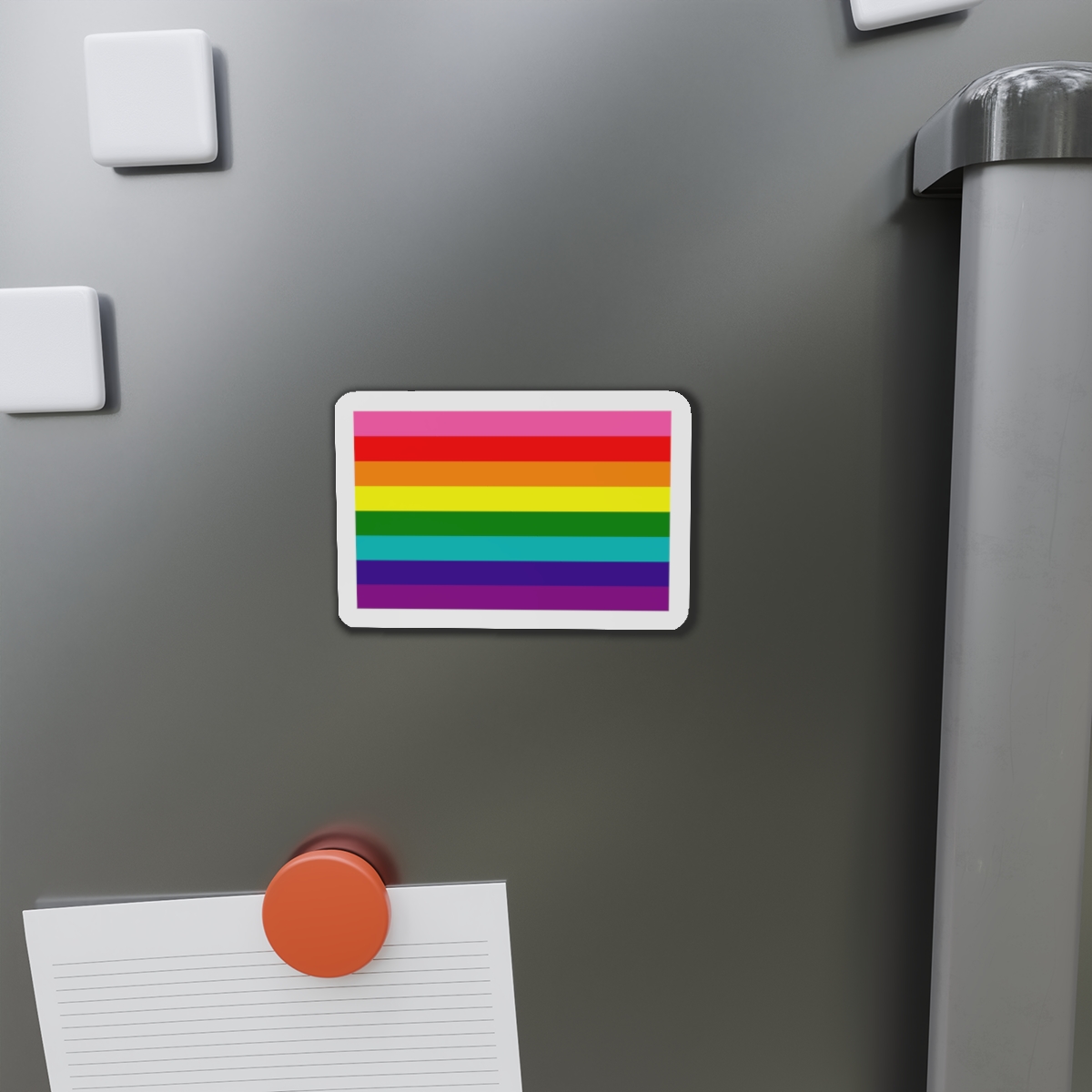 Gay Flag Rainbow Lgbt Pride Flag Global Symbol Equality Diversity Lgbtq Rights Love Acceptance Publi Die Cut Magnets - Image 8