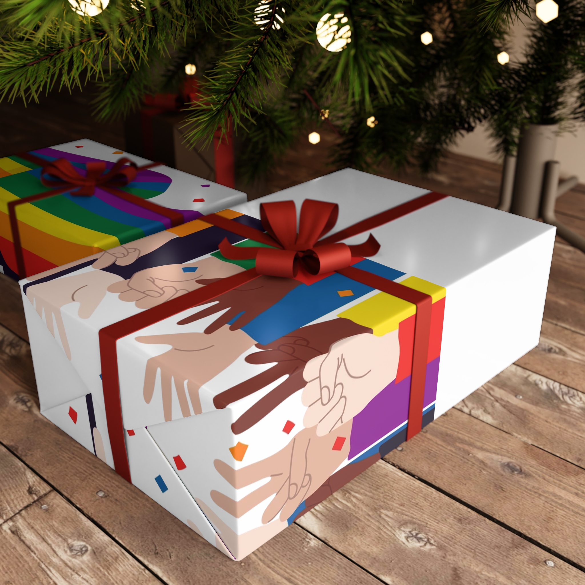 Pride Day Event With Rainbow Flag Theme Gift Wrapping Paper Sheets 1pc - Image 3