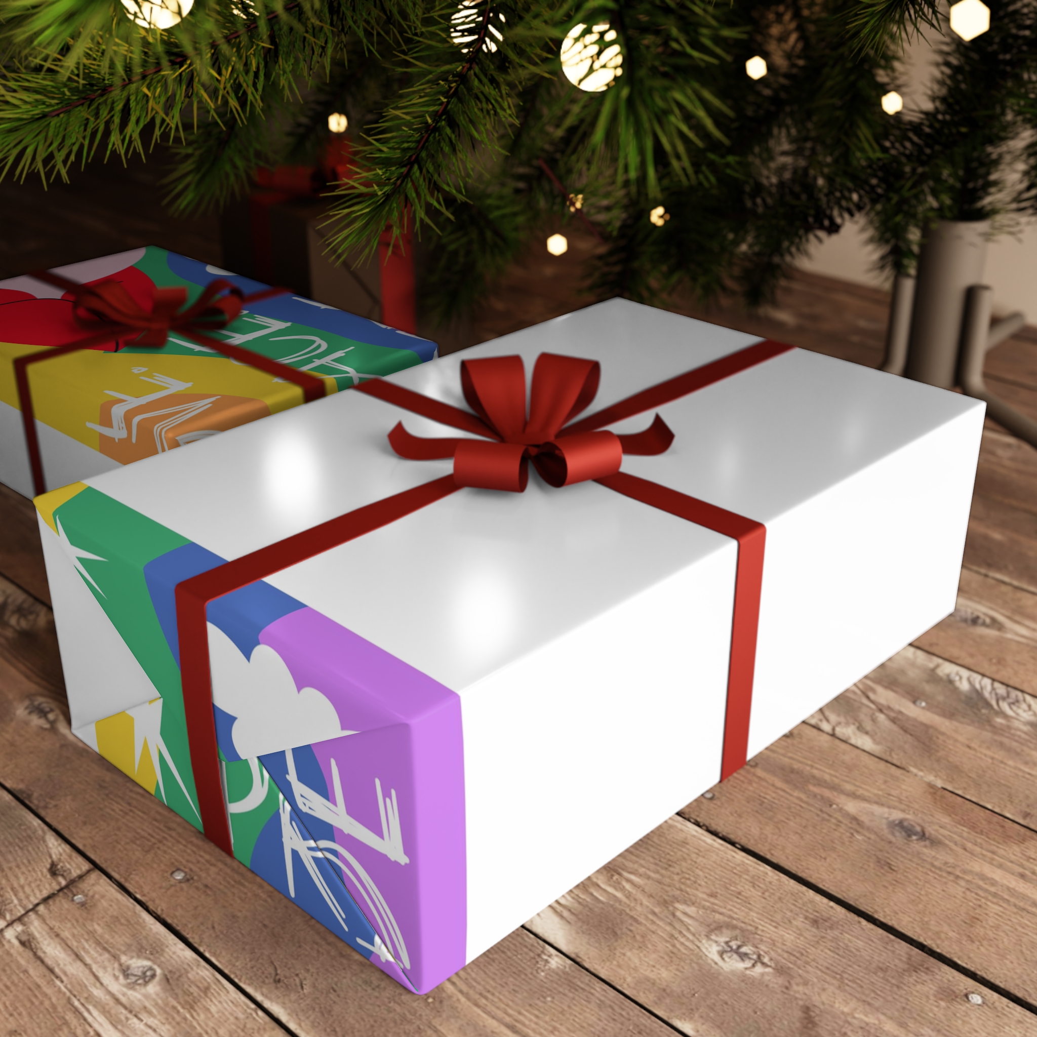Lgbt Festive Cartoon Groovy Banner Retro 90s Style Love Freedom Concept Gift Wrapping Paper Sheets 1pc - Image 3