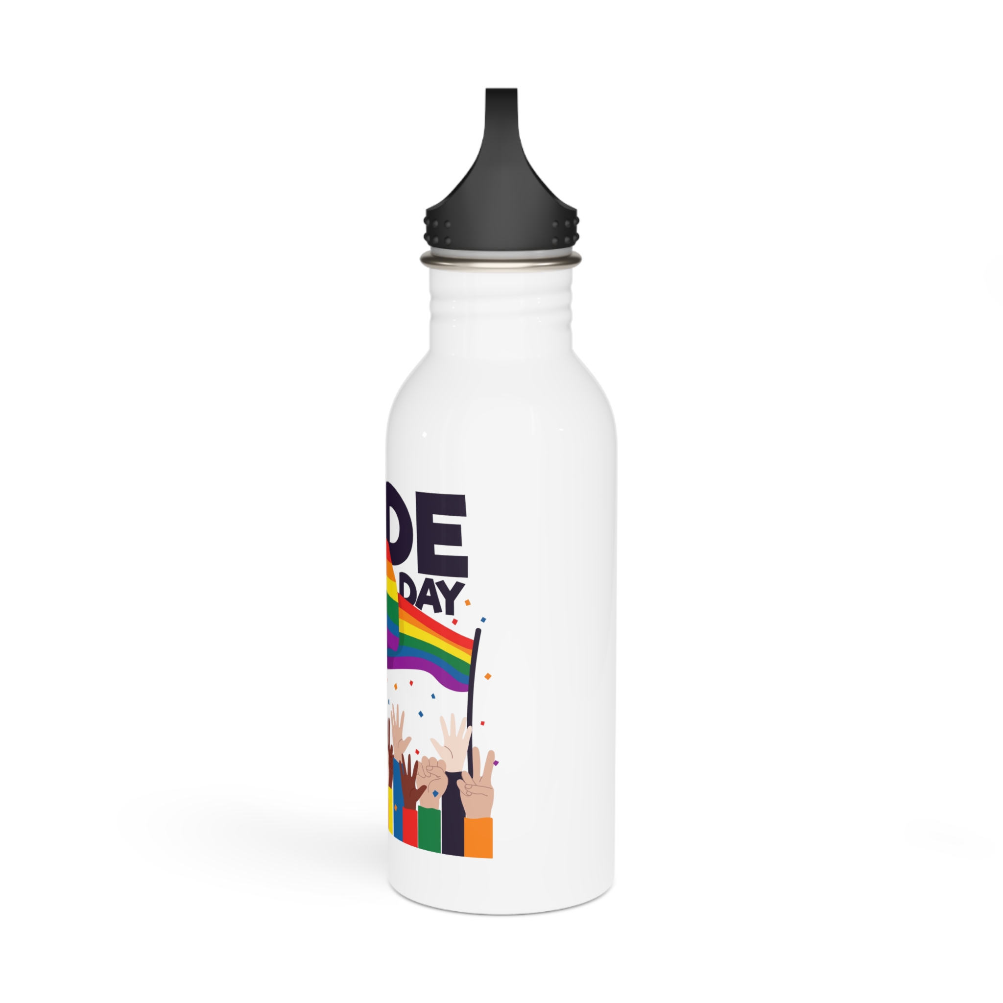 Pride Day Event With Rainbow Flag Theme Stainless Steel Water Bottle - Image 4