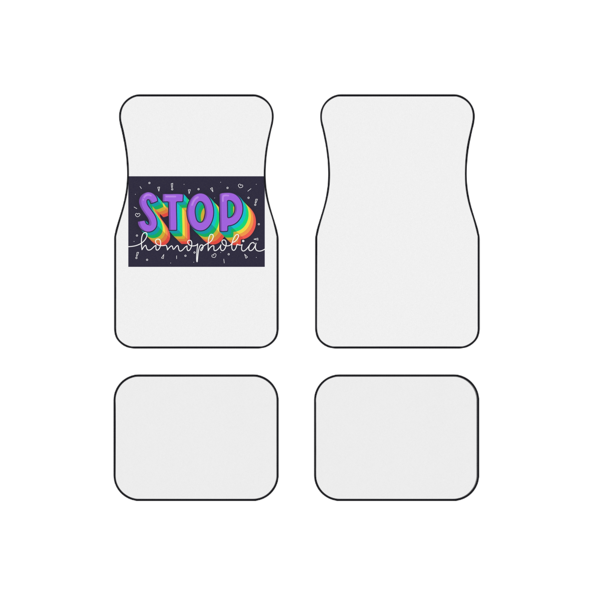 Stop Homophobia Concept Car Mats Set Of 4
