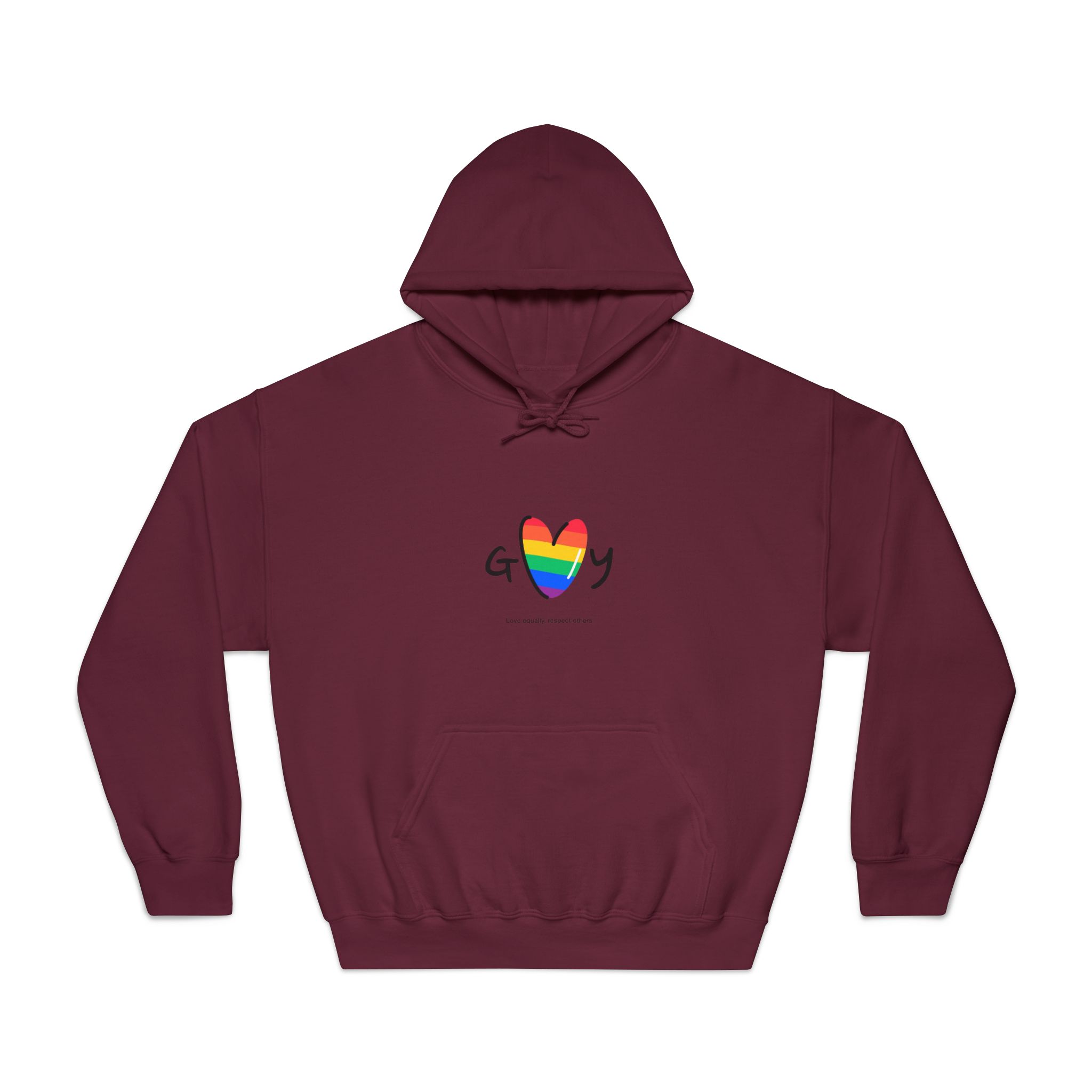 Love Letter Pride Rainbow Lettering Text Writing Pattern Freedom Love Heart Homo Colors Flag Parade Unisex Dryblend Hooded Sweatshirt - Image 17