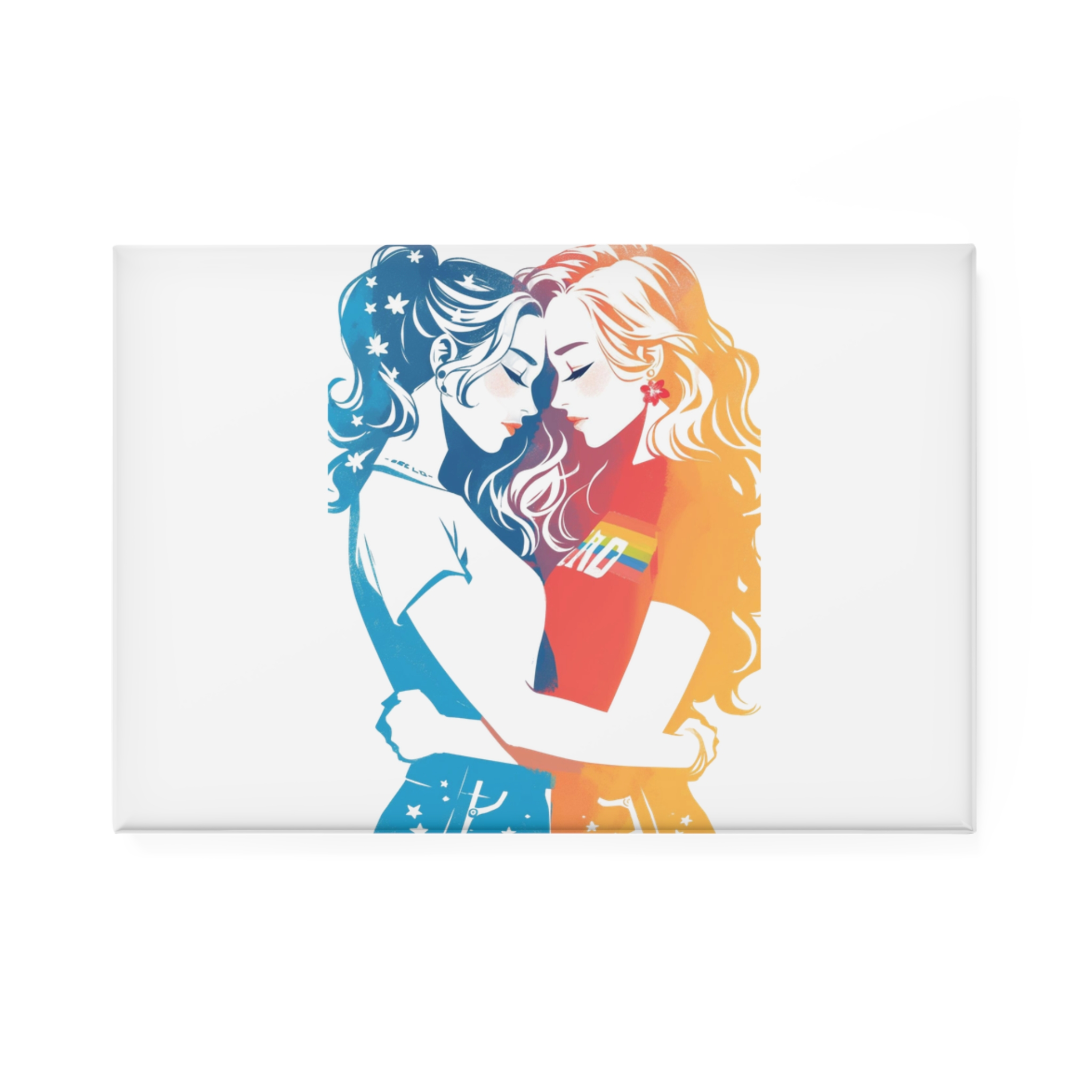 Lesbian Pride Parade Banner Button Magnet Rectangle 1 And 10 Pcs