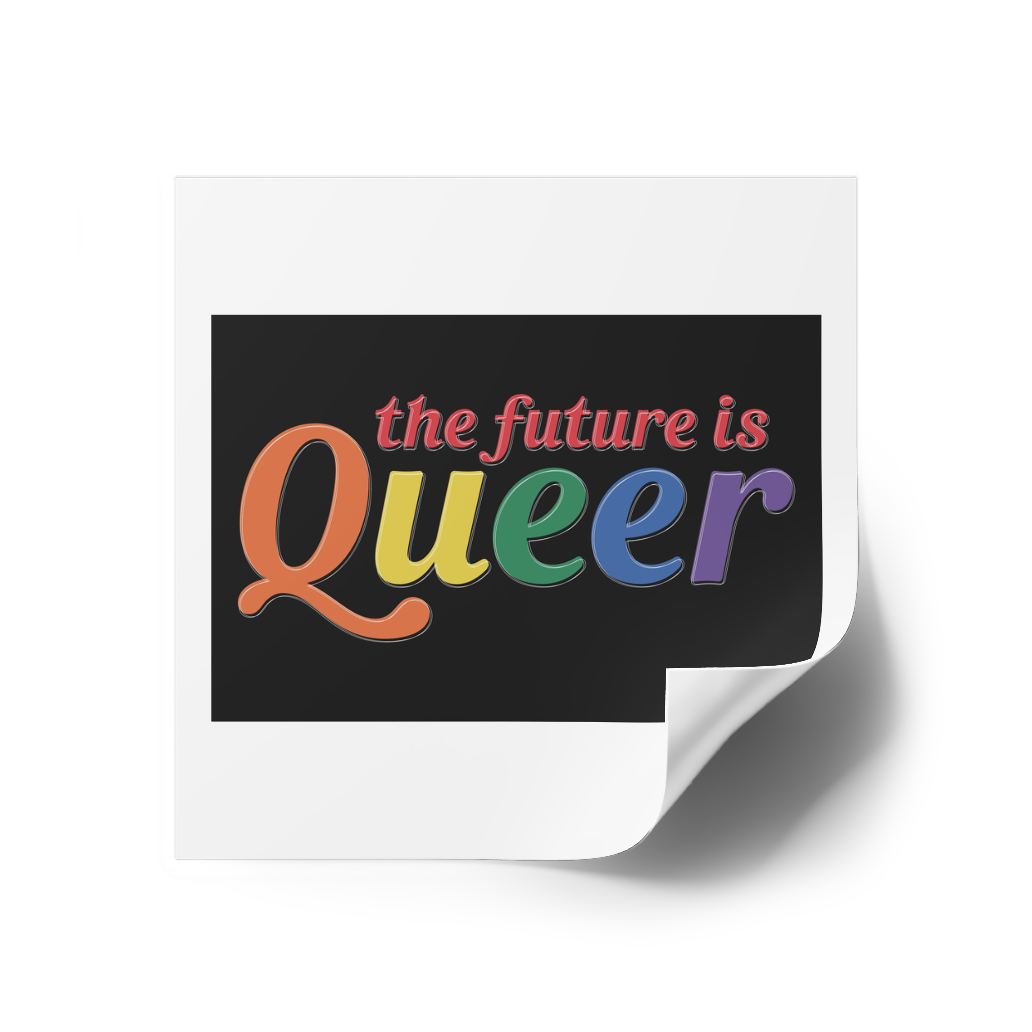 Pride Lgbtq Gay Typography Vector Tshirt Design(5) Laminate Stickers Square - Image 18