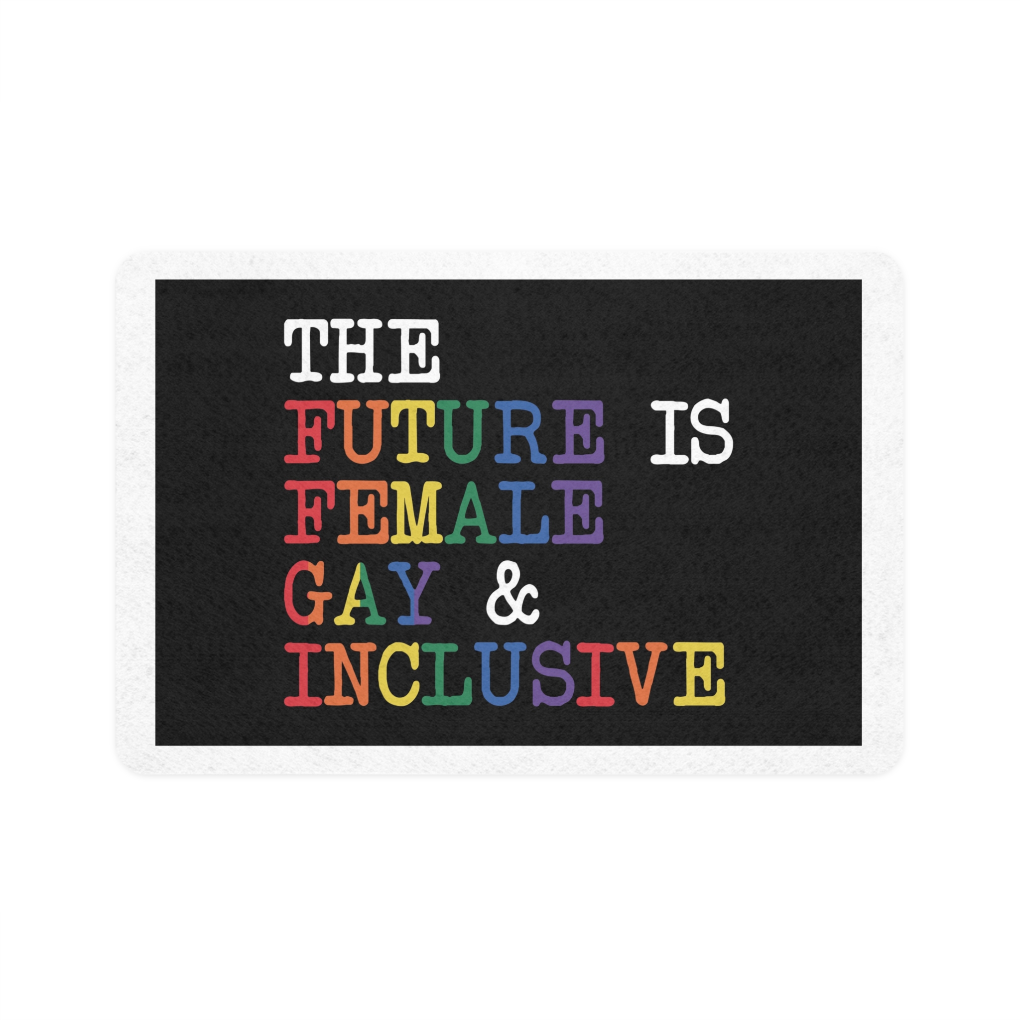 Colorful Text That Says Future Women Is Breastfeeding Pet Food Mat 12x18
