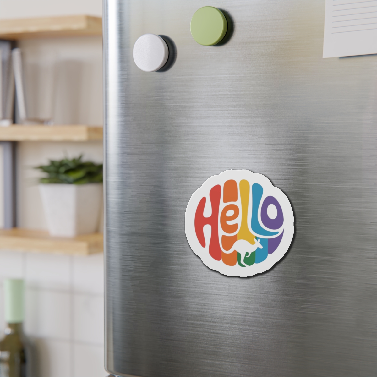 Hello Multicolor Logo Die Cut Magnets - Image 15