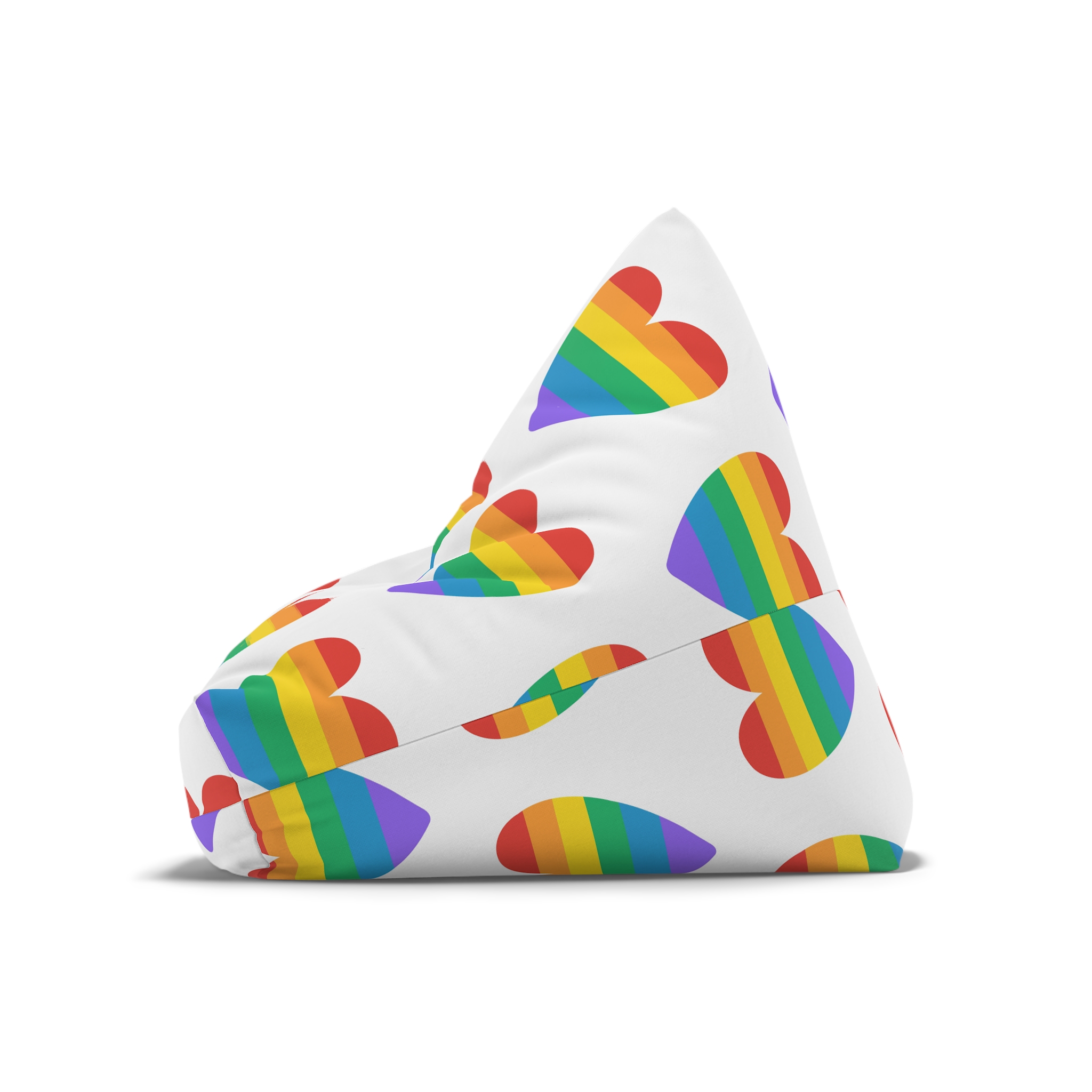 Rainbow Pride Heart Lgbtq Pride Month Celebration Bean Bag Chair Cover - Image 8