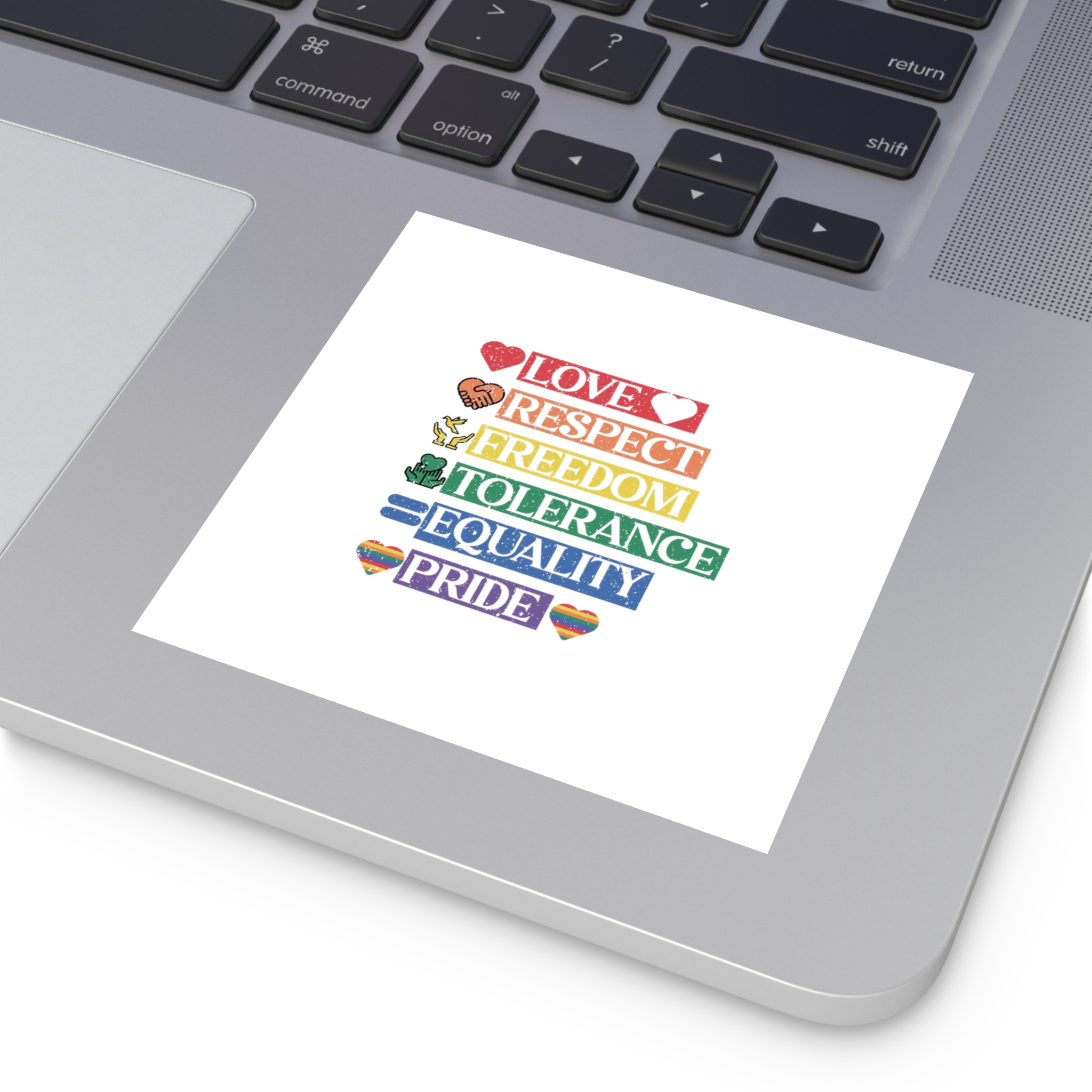 Lgbtq Pride Month Quote Eps Design Vector Pride Design Template (1) Laminate Stickers Square - Image 31