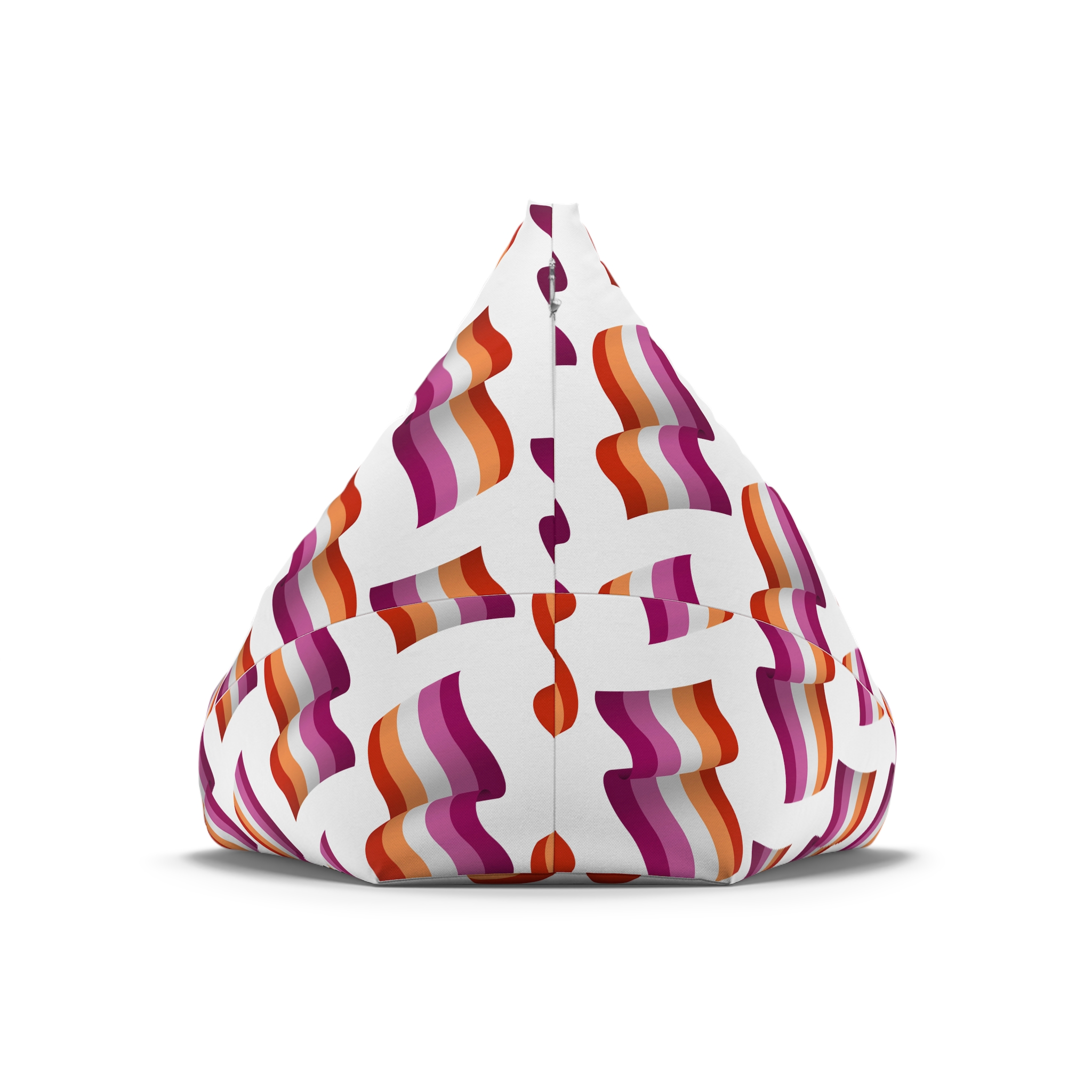 Flag Lesbian Lgbtq Ribbon Style Flag That Conveys Sense Movement Waving Effect Bean Bag Chair Cover - Image 6