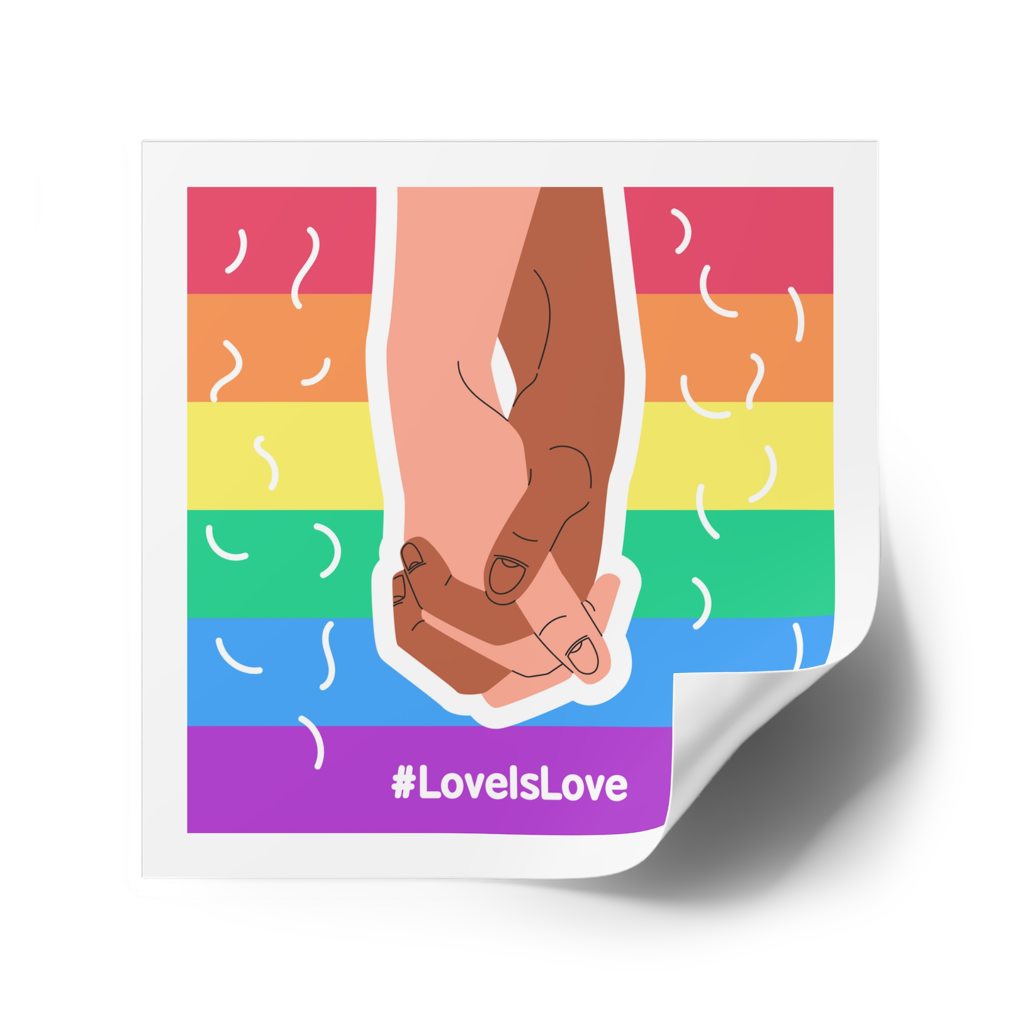 Pride Day Concept(2) Laminate Stickers Square - Image 34