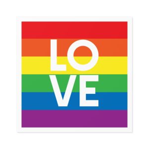 Love Lgbt Squere White Laminate Stickers Square