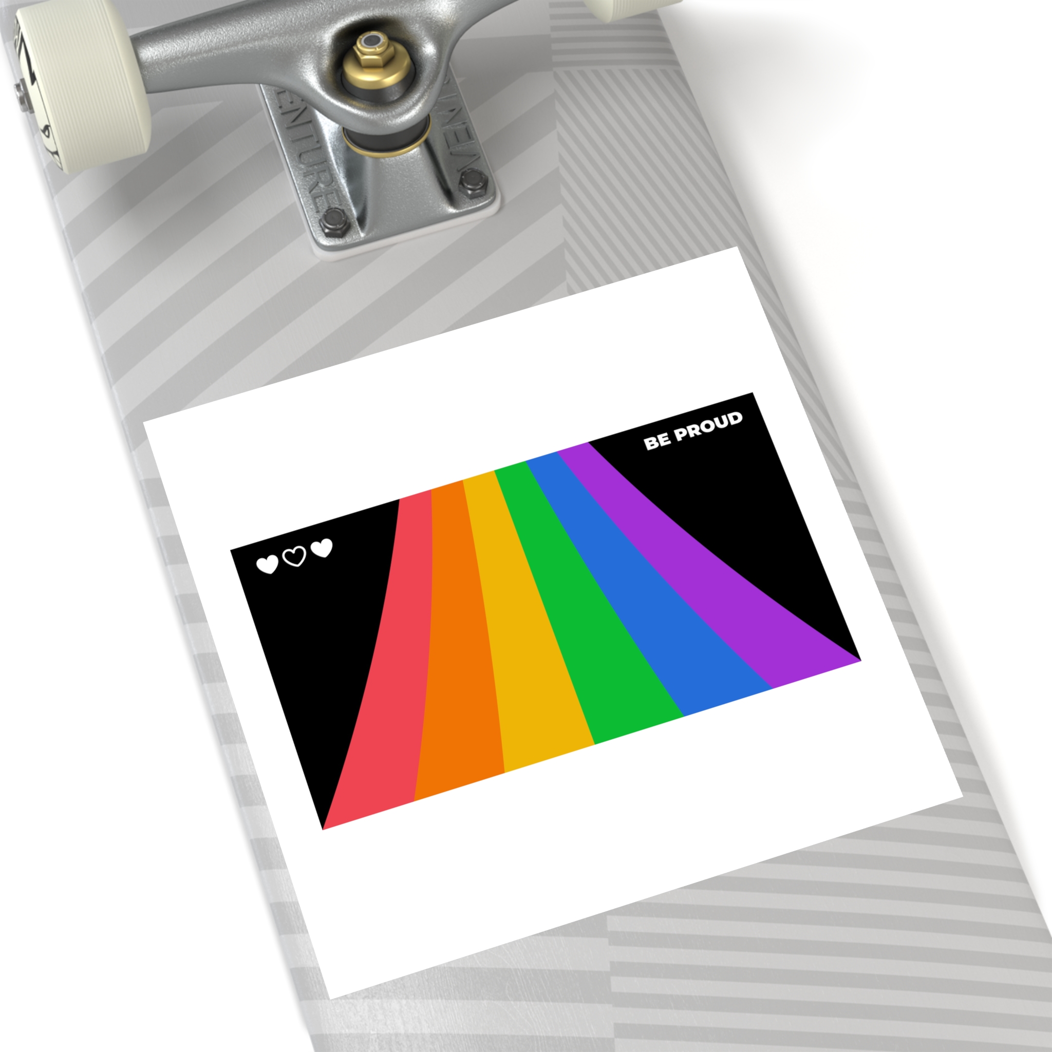 Modern Colorful Pride Zoom Background Laminate Stickers Square - Image 56