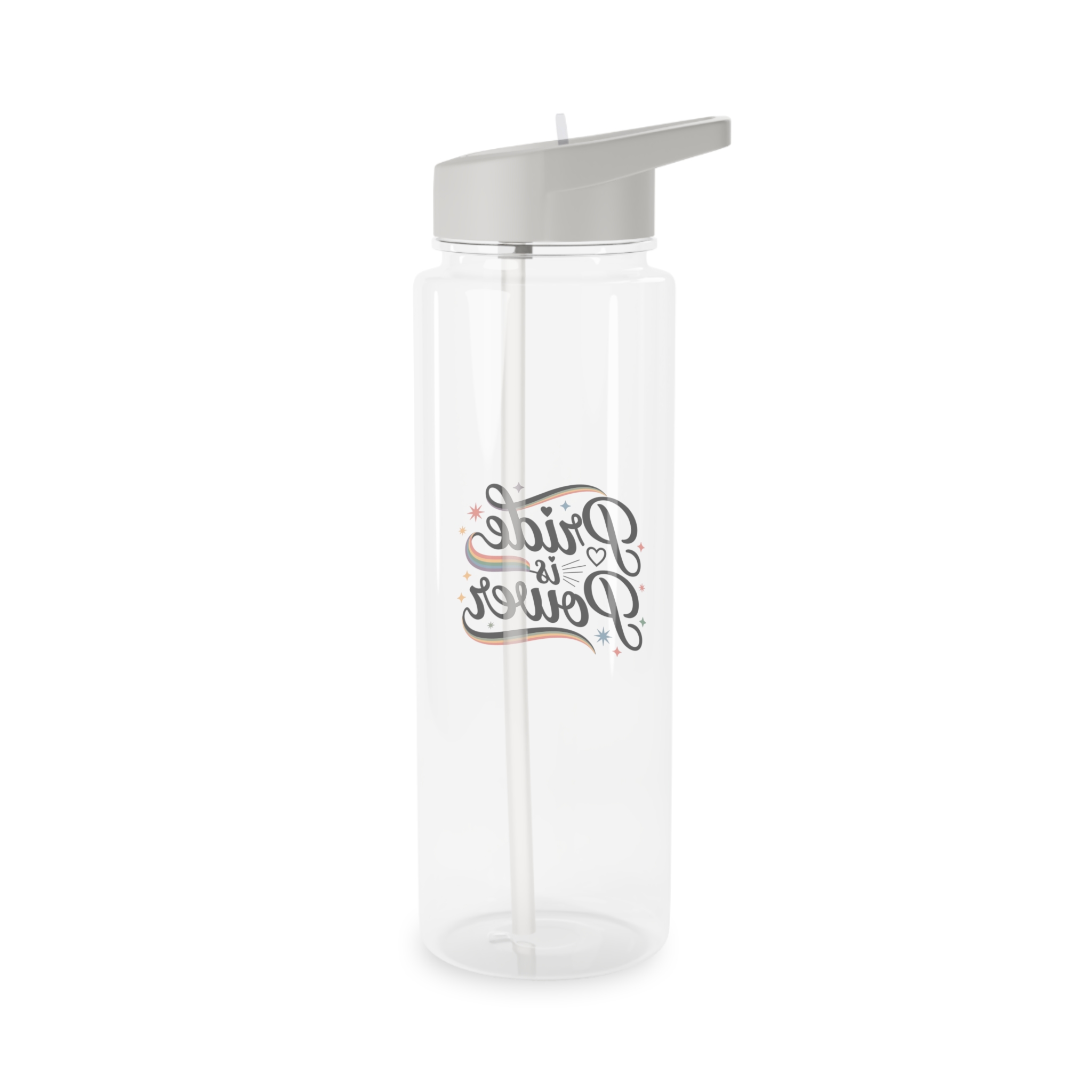 Pride Is Power T Shirt Design Isolated White Background Tritan Water Bottle - Image 6