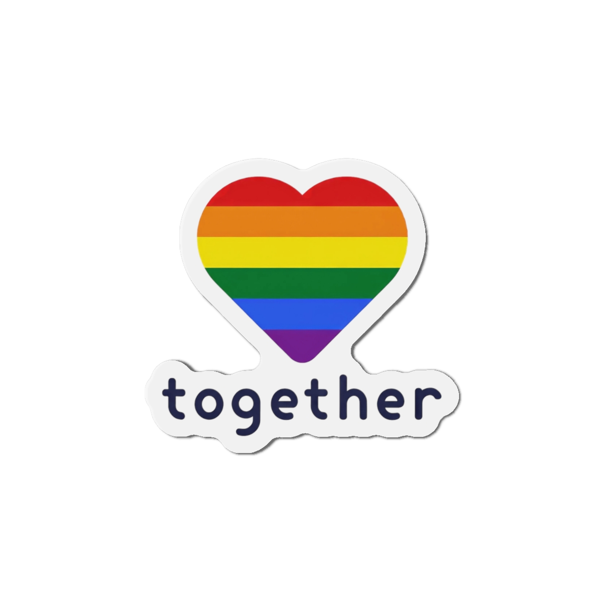 Lgbt Flag With Textlgbt Flag With Text Die Cut Magnets - Image 10