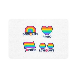 Pride Day Lables Collection Pet Food Mat 12x18