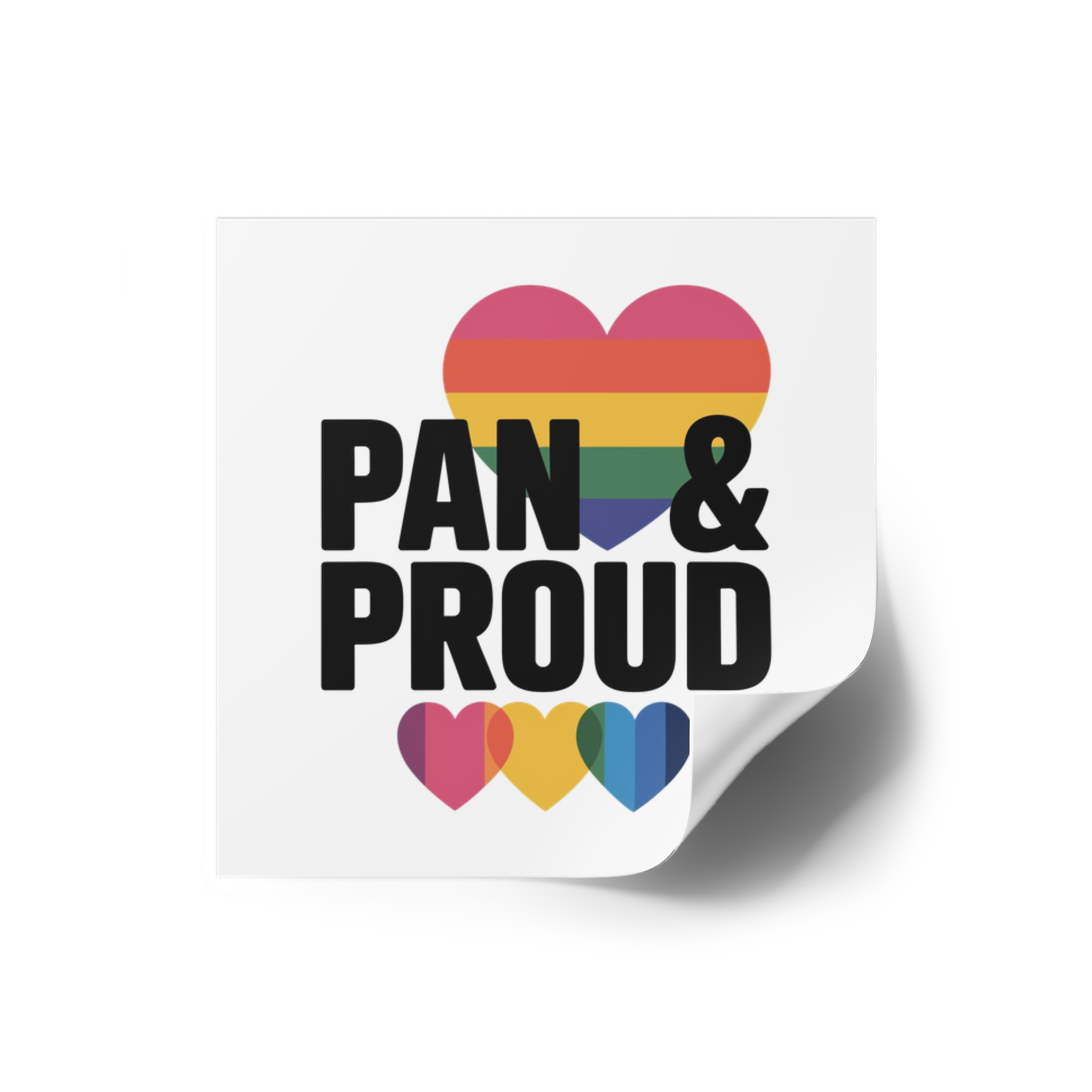 Pan Proud T Shirt Design Isolated White Background 2 Laminate Stickers Square - Image 10