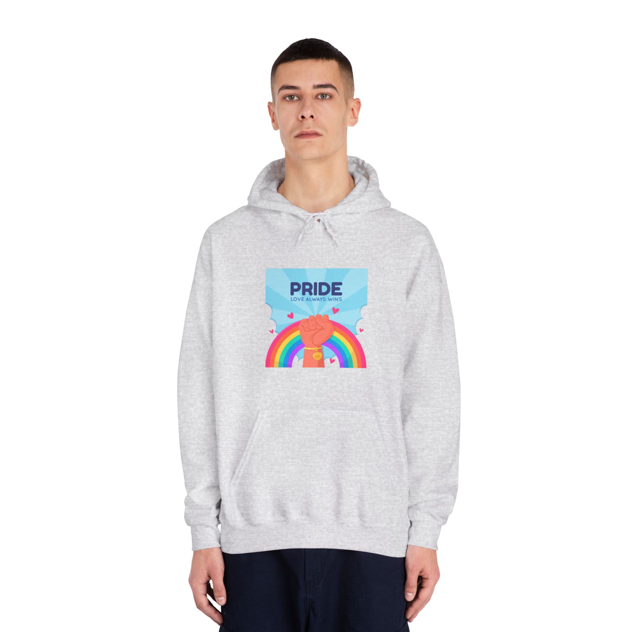 Pride Day Concept Unisex Dryblend Hooded Sweatshirt - Image 7