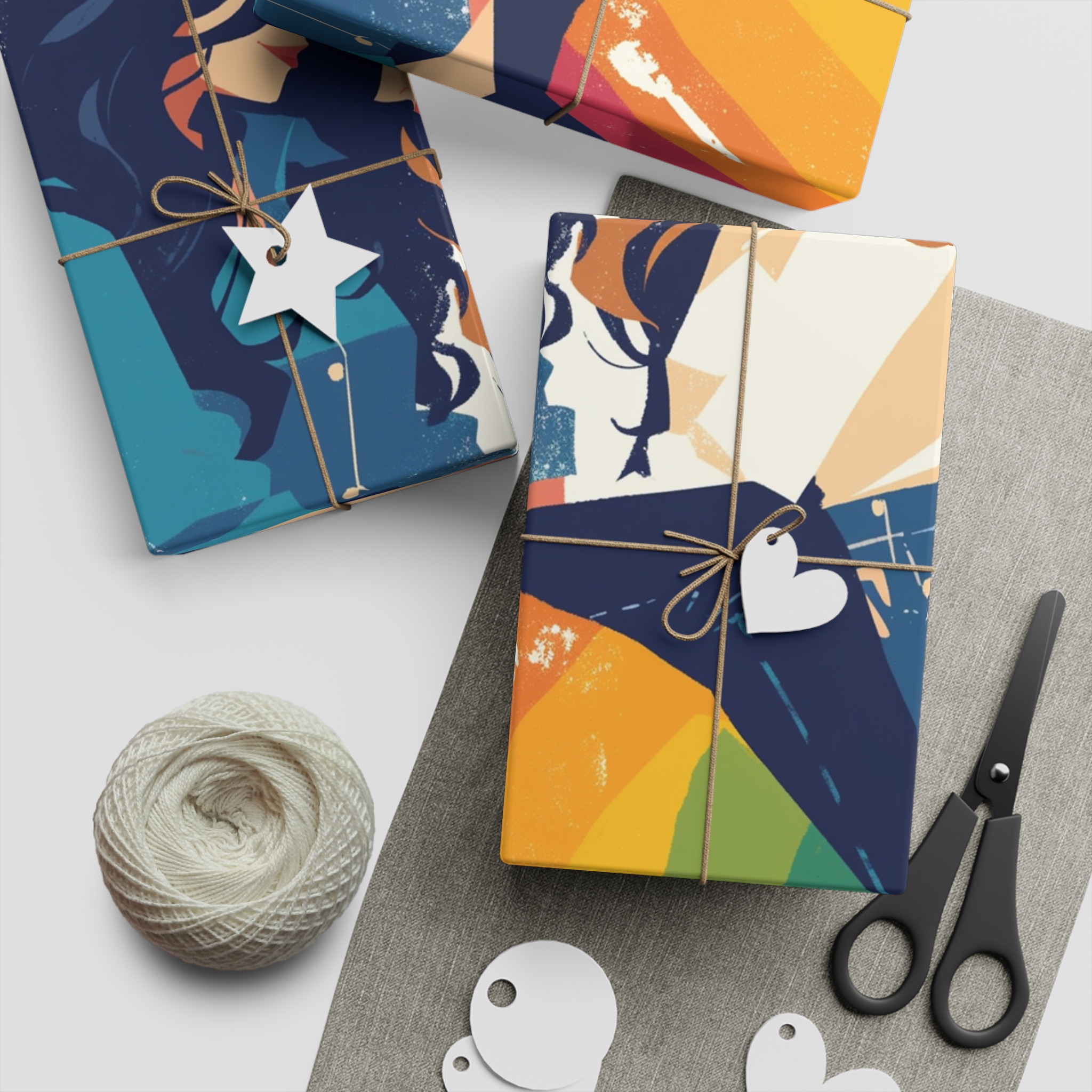 Lesbian Unity Strength Art Exhibit Sticker Gift Wrapping Paper Sheets 1pc - Image 2