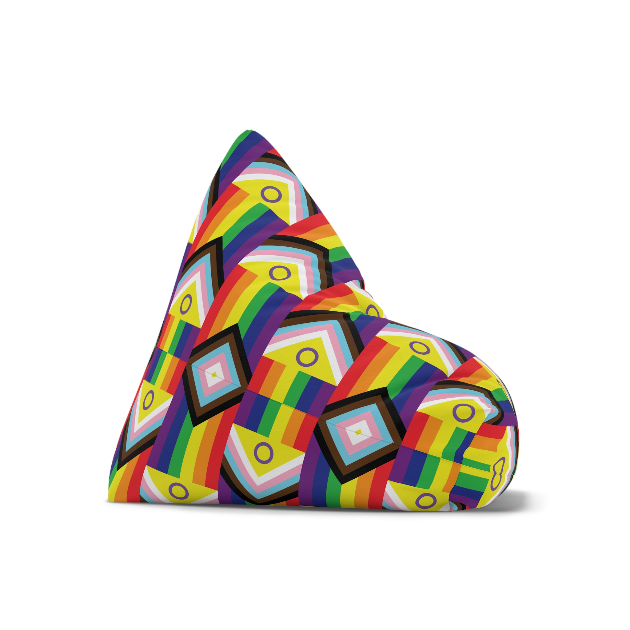 Illustration Rainbow Flag Art Vector Bean Bag Chair Cover - Image 7