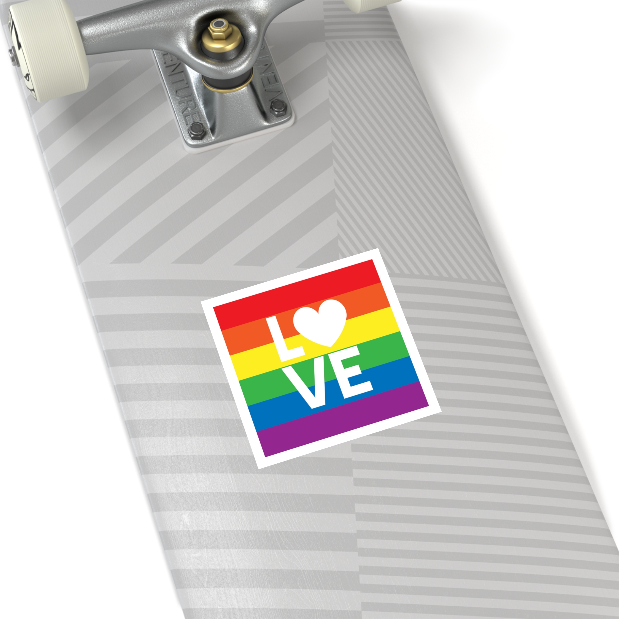 Love Lgbt Heart Squere White Laminate Stickers Square - Image 32