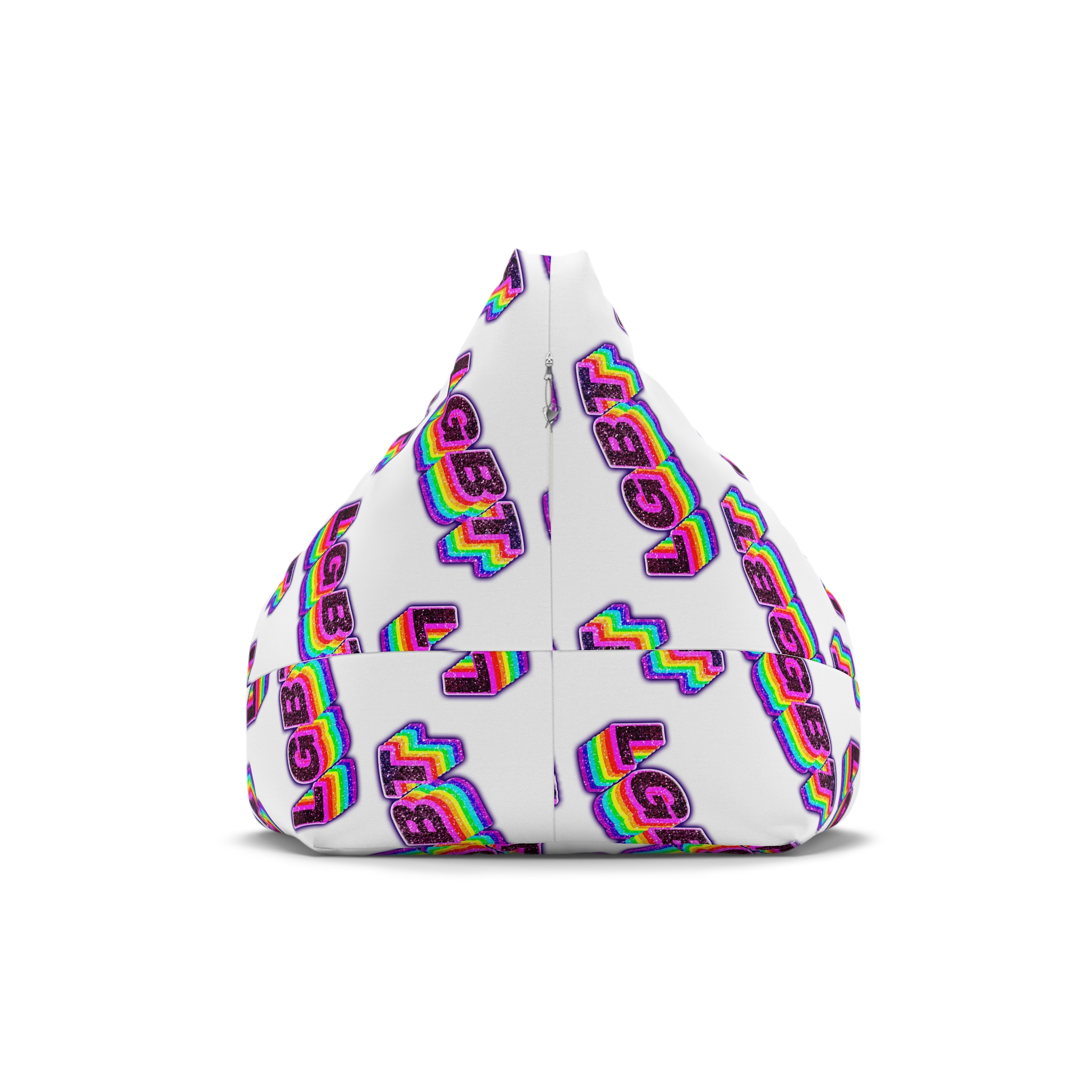 Png Word Lgbt Rainbow Typography Bean Bag Chair Cover - Image 2