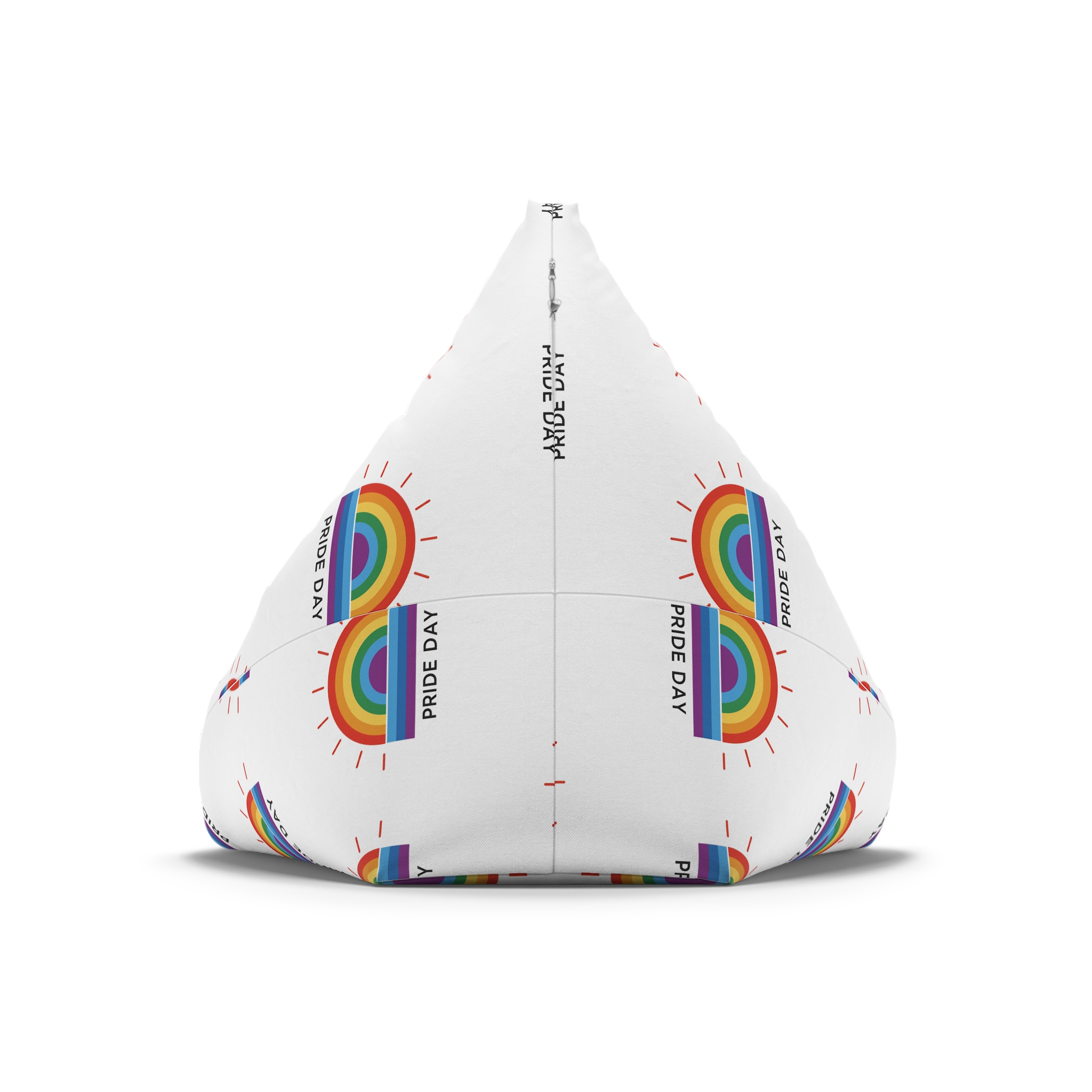 Rainbow Pride Day Celebration Illustration With Colorful Sunburst Design Lgbtq Support Awareness Bean Bag Chair Cover - Image 6