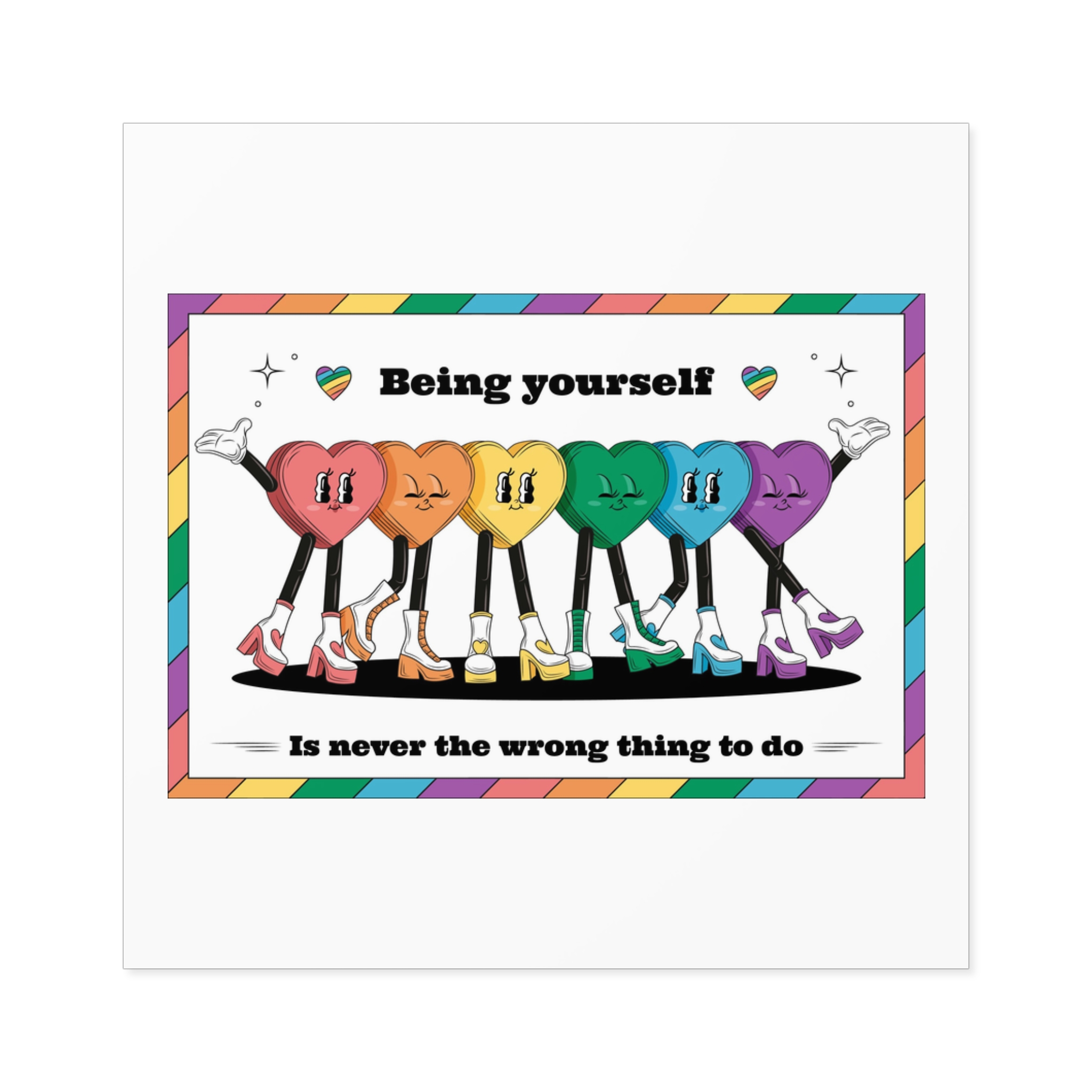 Illustration Pride Month Celebration Laminate Stickers Square - Image 69