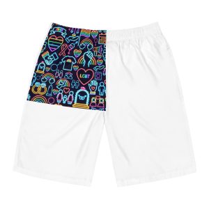 Lgbt Seamless Neon Pattern Mens Board Shorts Aop