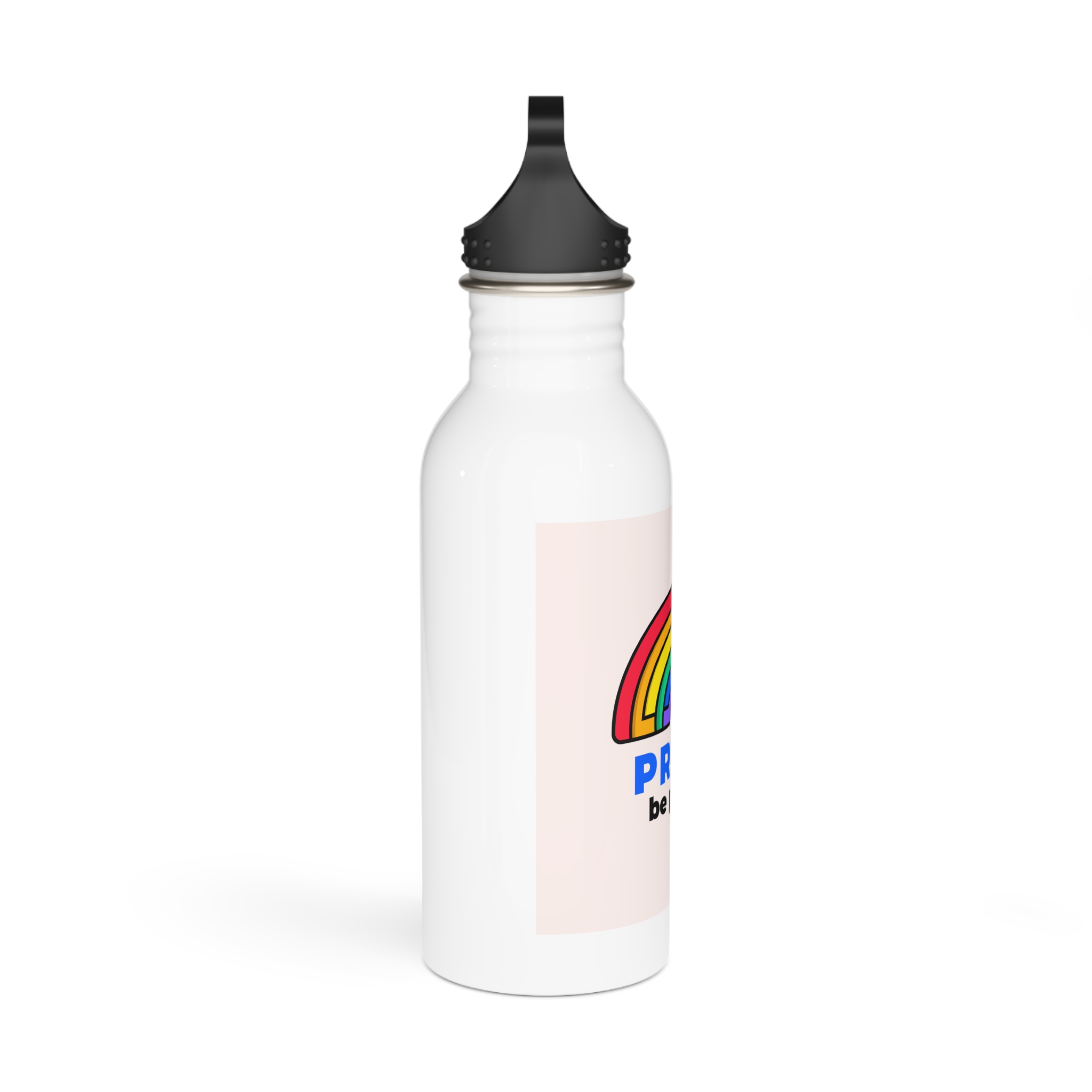Flat Lgbt Pride Month Logo Template(1) Stainless Steel Water Bottle - Image 2