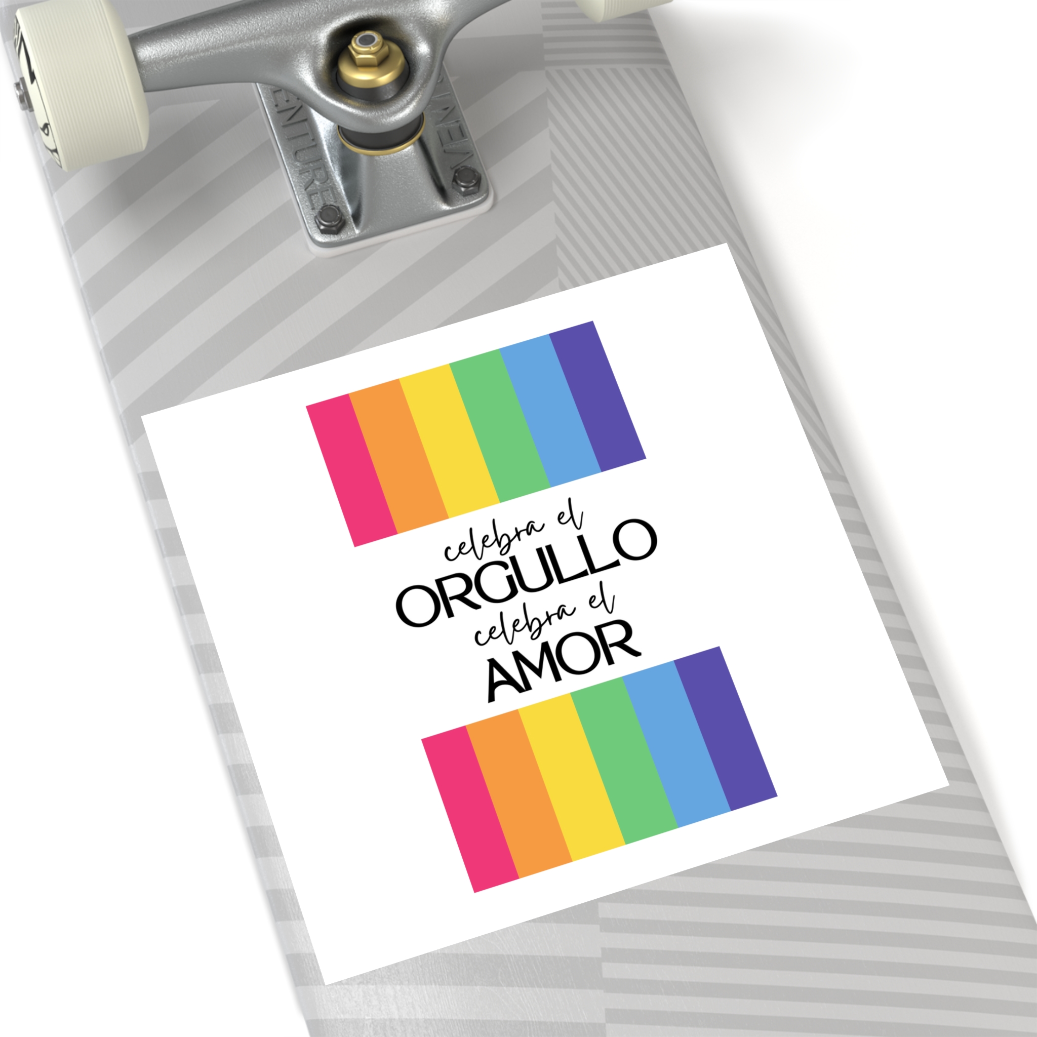 Happy Pride Month Rainbow Background Template Design Laminate Stickers Square - Image 80