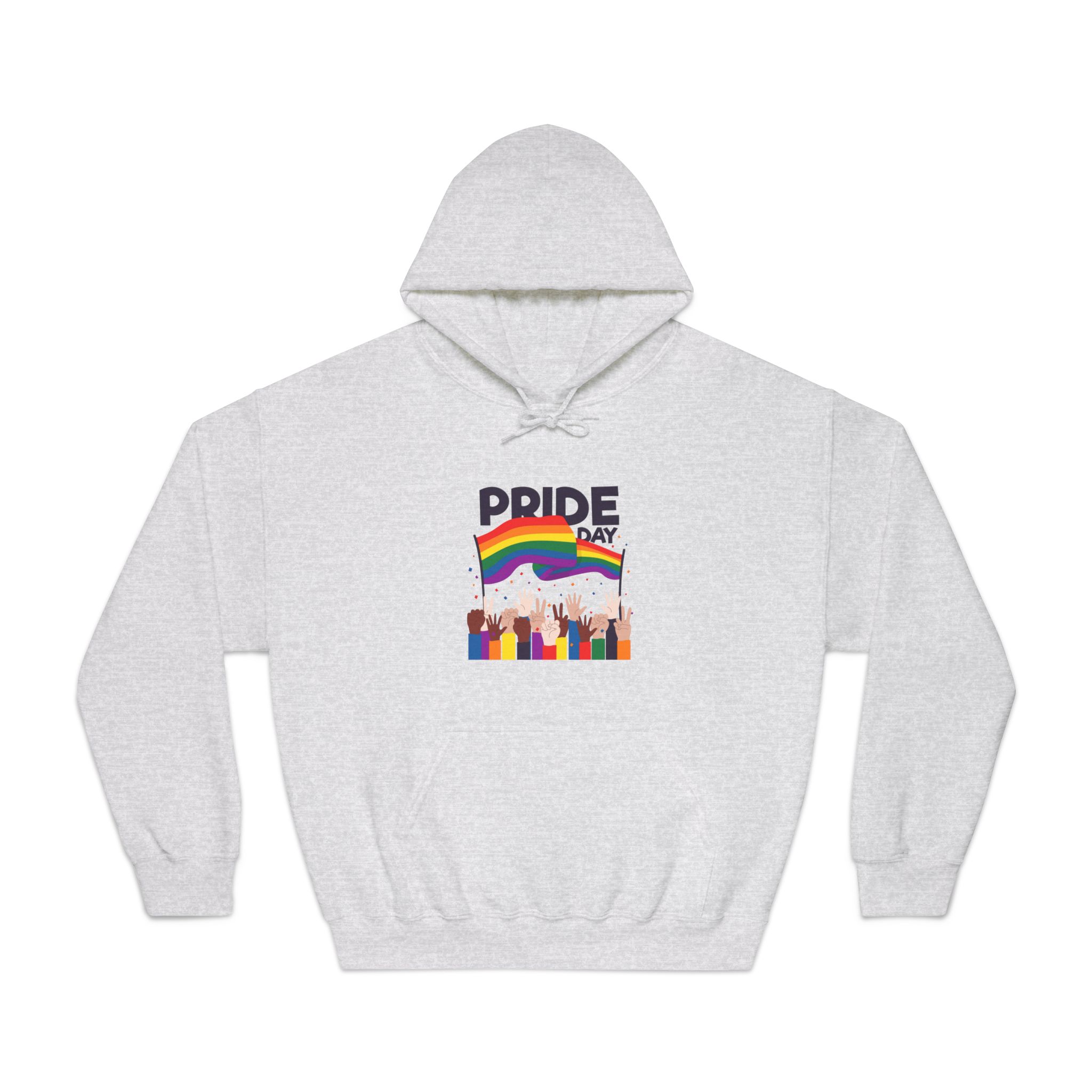 Pride Day Event With Rainbow Flag Theme Unisex Dryblend Hooded Sweatshirt - Image 5