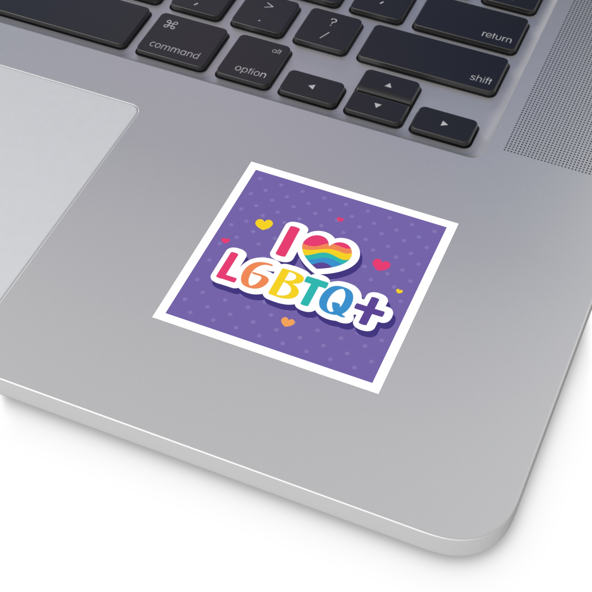 I Love Lgtbi Lettering Laminate Stickers Square - Image 11
