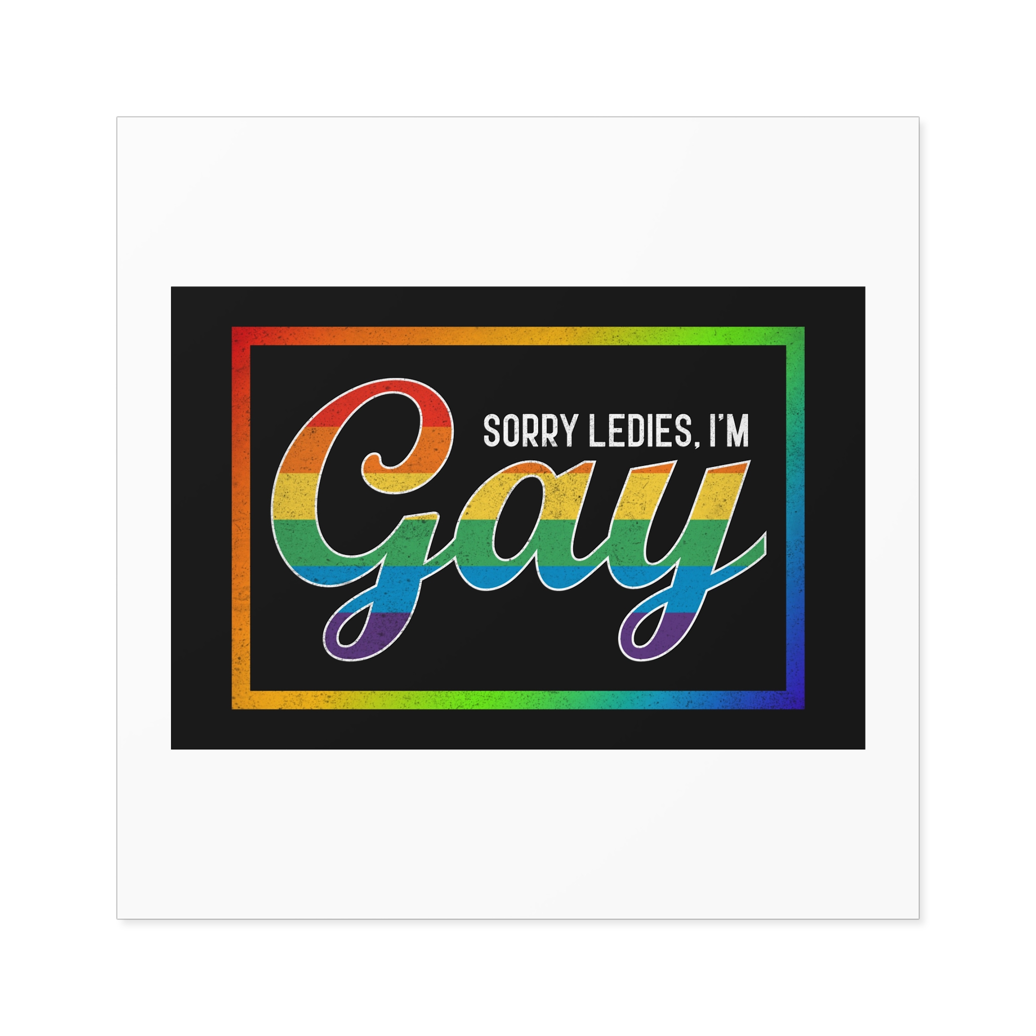 Pride Gay Rainbow Typography Vector Premium T Shirt(3) Laminate Stickers Square - Image 49