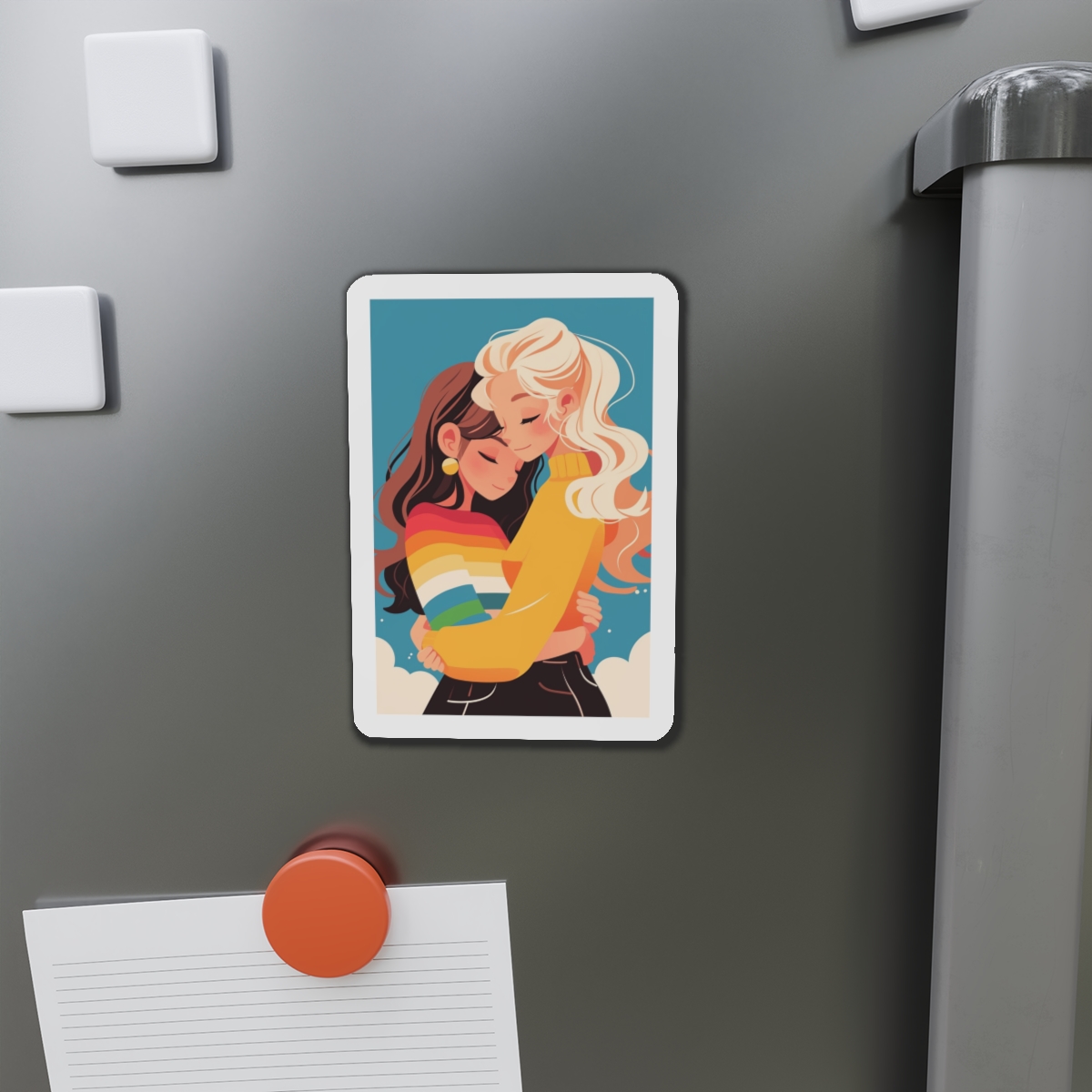 Lesbian Pride Design FE58AA Die Cut Magnets - Image 11