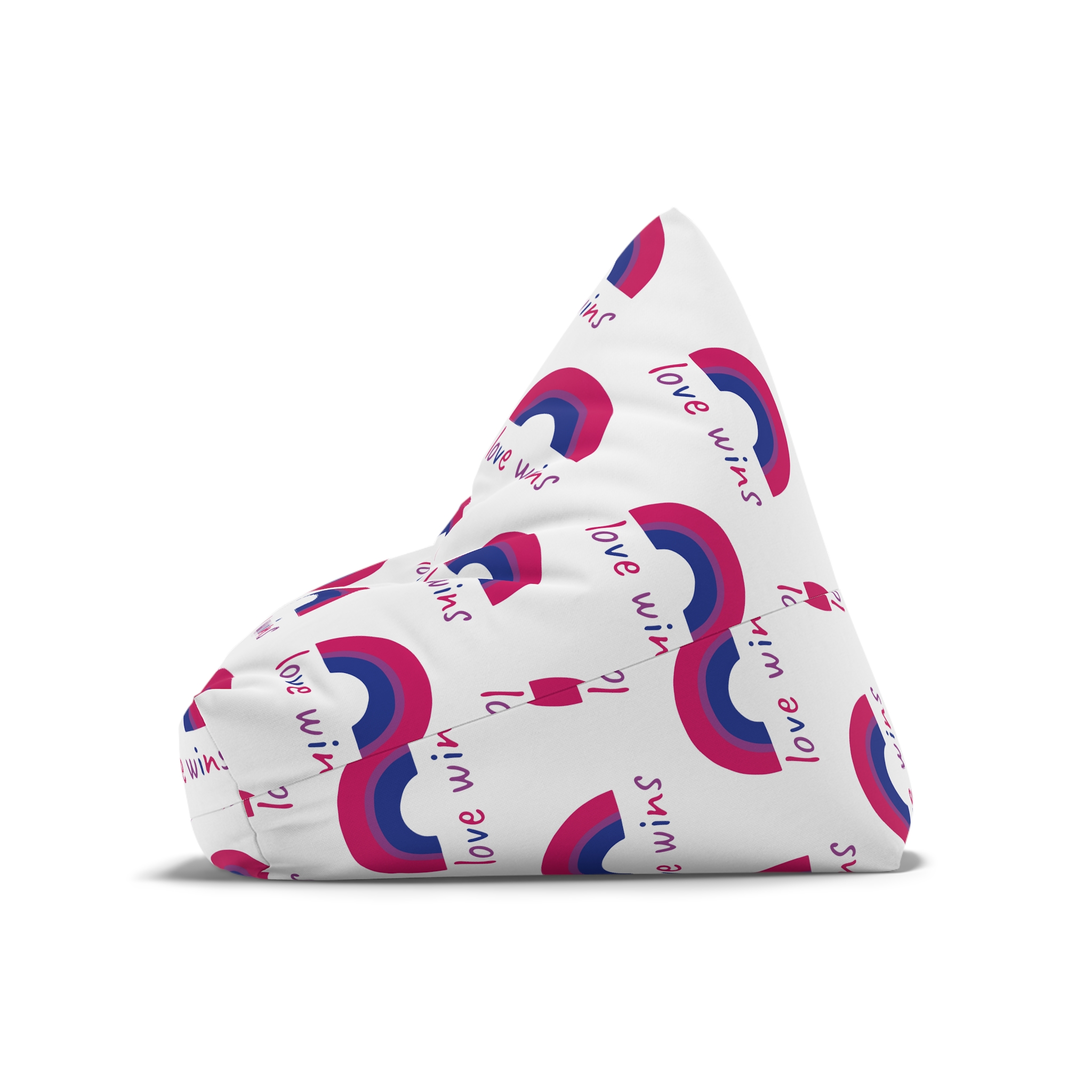 Colorful Rainbow Shape Bisexual Pride Flag Happy Pride Day Lgbtqia Community Pride Month Vector Hand Drawn Doodle Posters Stickers Logo Cards Bean Bag Chair Cover - Image 8