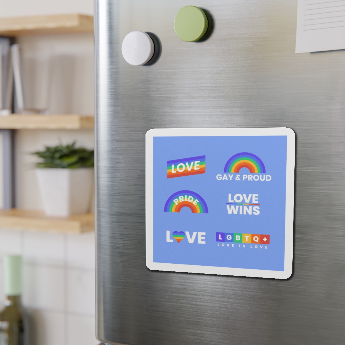 Pride Day Concept Rainbow Labels Die Cut Magnets - Image 12